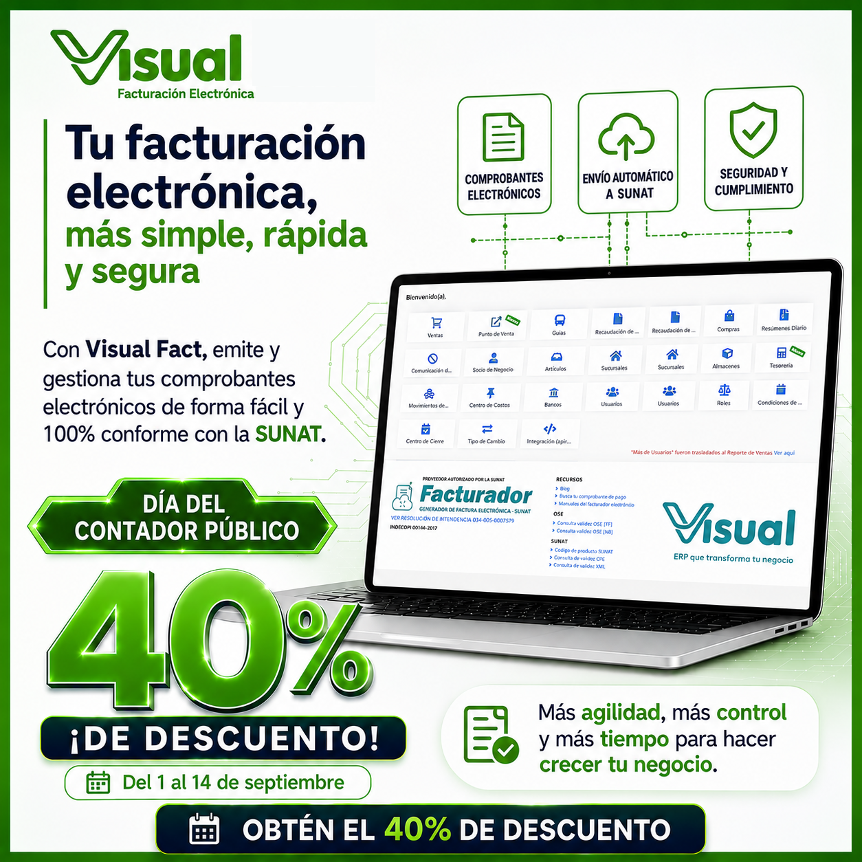 Día del contador - 40% de descuento en Visualfact