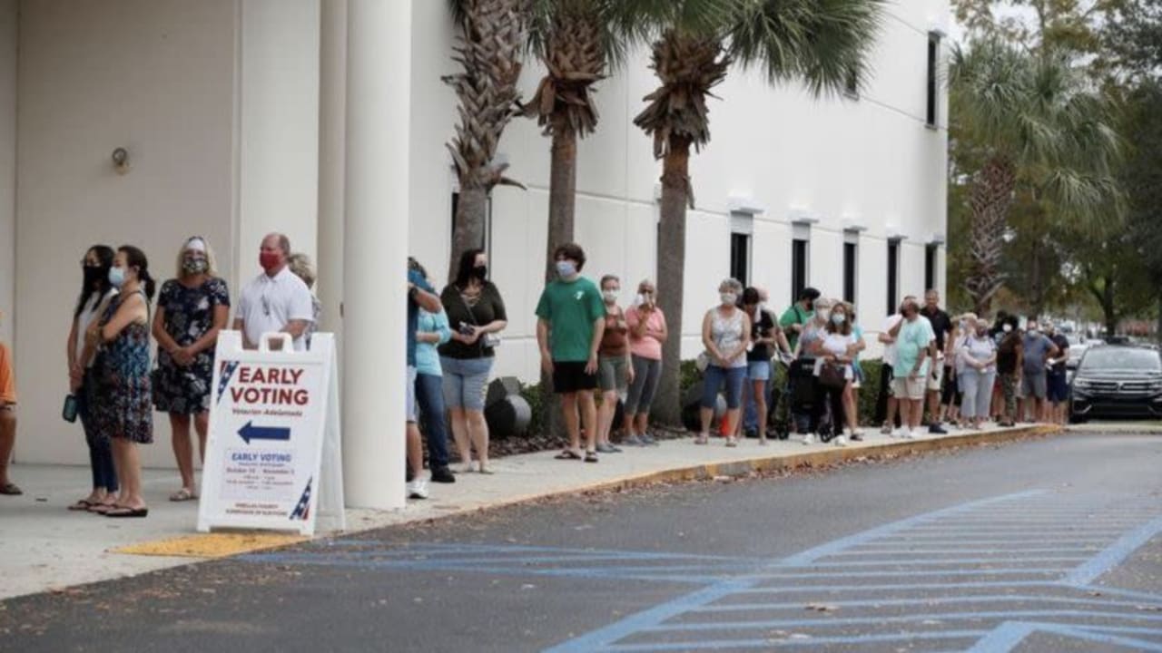 Record 47 million Americans vote ahead of 3 November
