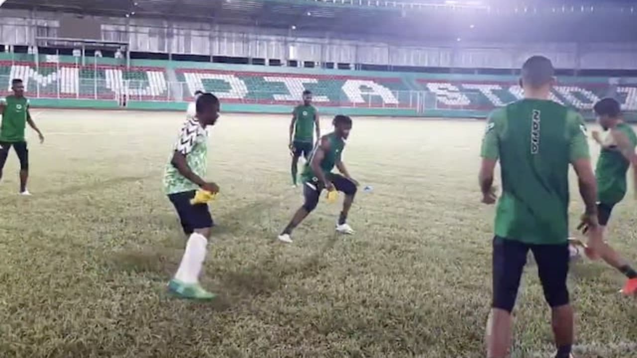 Super Eagles train for AFCON meeting with Sierra Leone Super Eagles train for AFCON meeting with Sierra Leone
