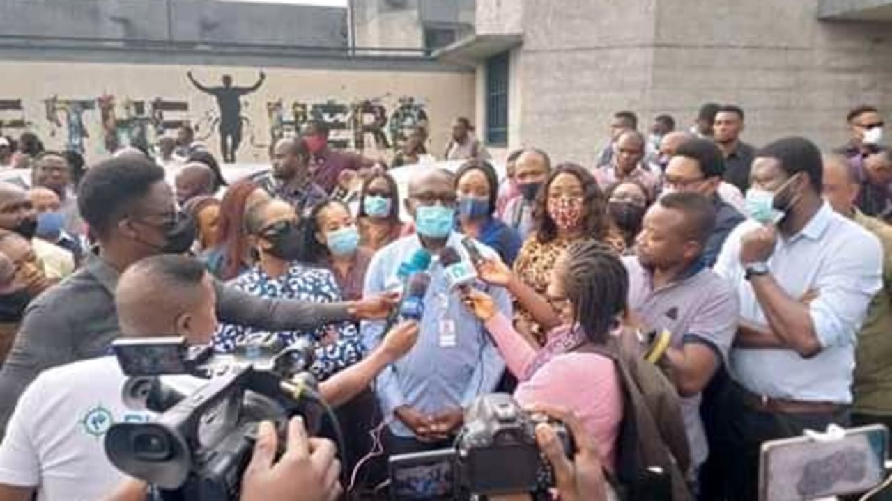 Protest at Port Harcourt Disco over sack of 150 workers Protest at Port Harcourt Disco over sack of 150 workers