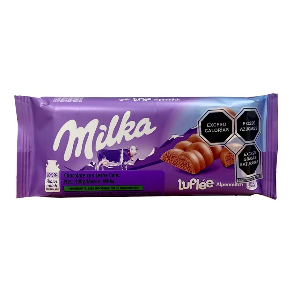 Barra De Chocolate Milka Con Leche Alpina G Walmart