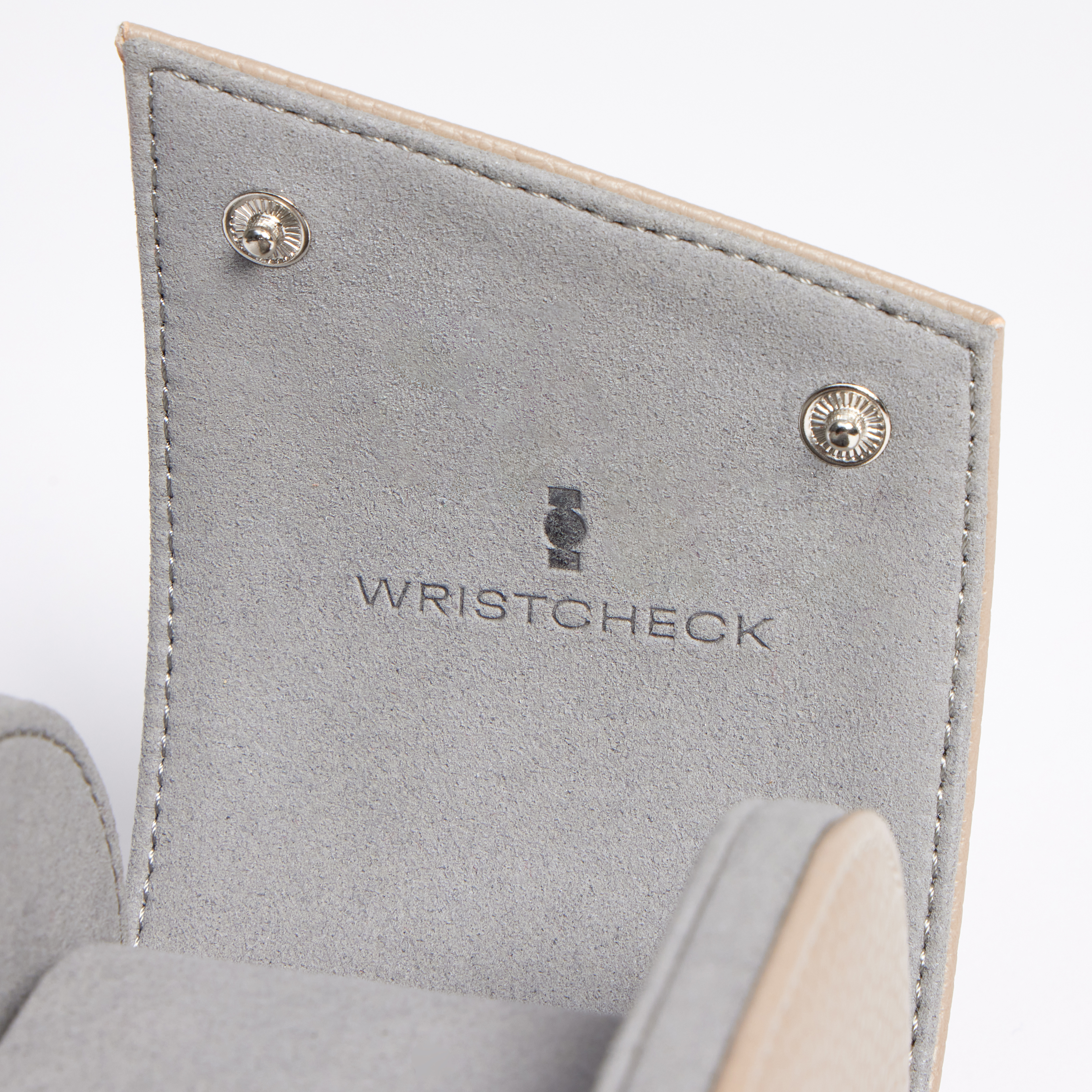 Wristcheck Single Watch Roll In Beige Product Image 4