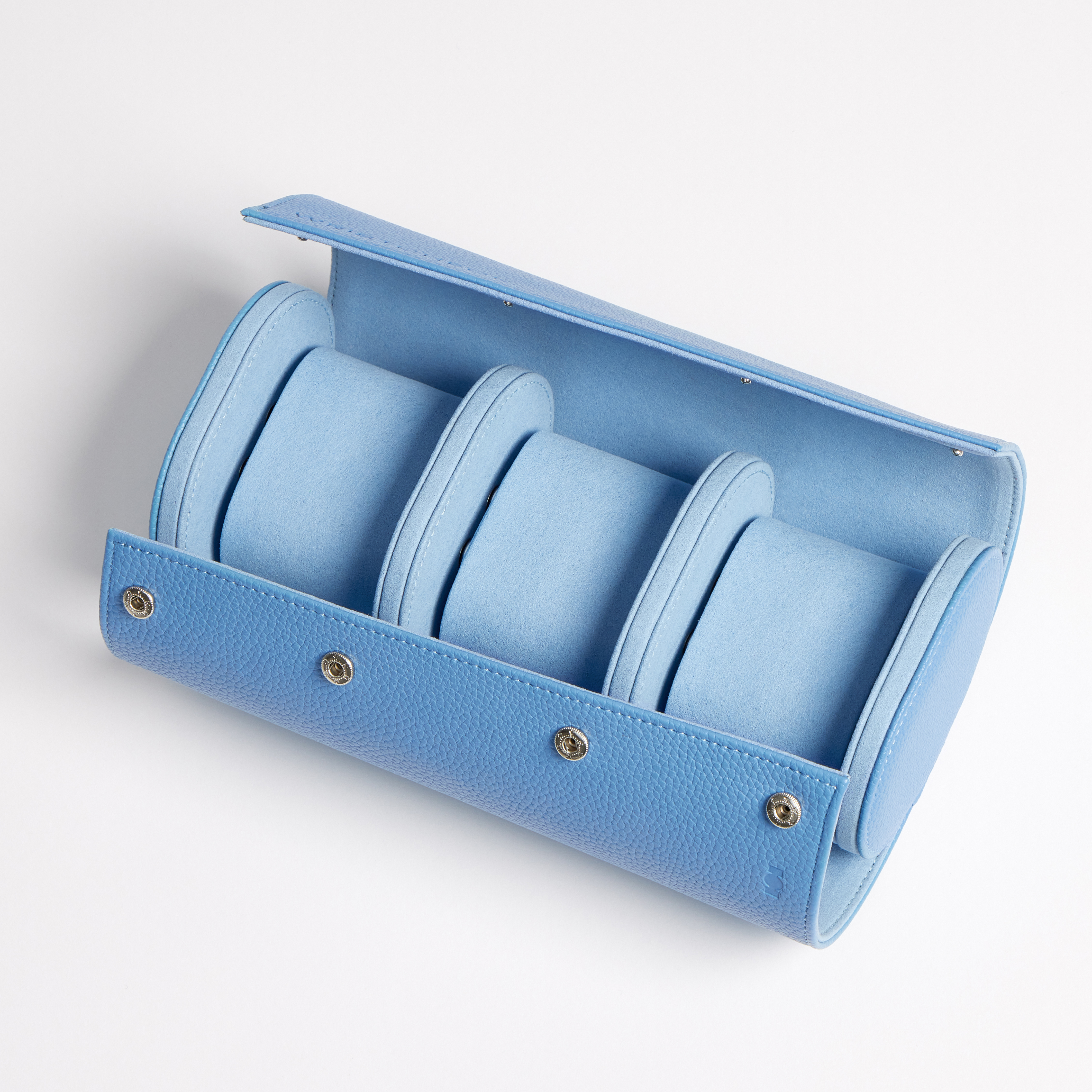 Wristcheck Triple Watch Roll In Blue Product Image 3