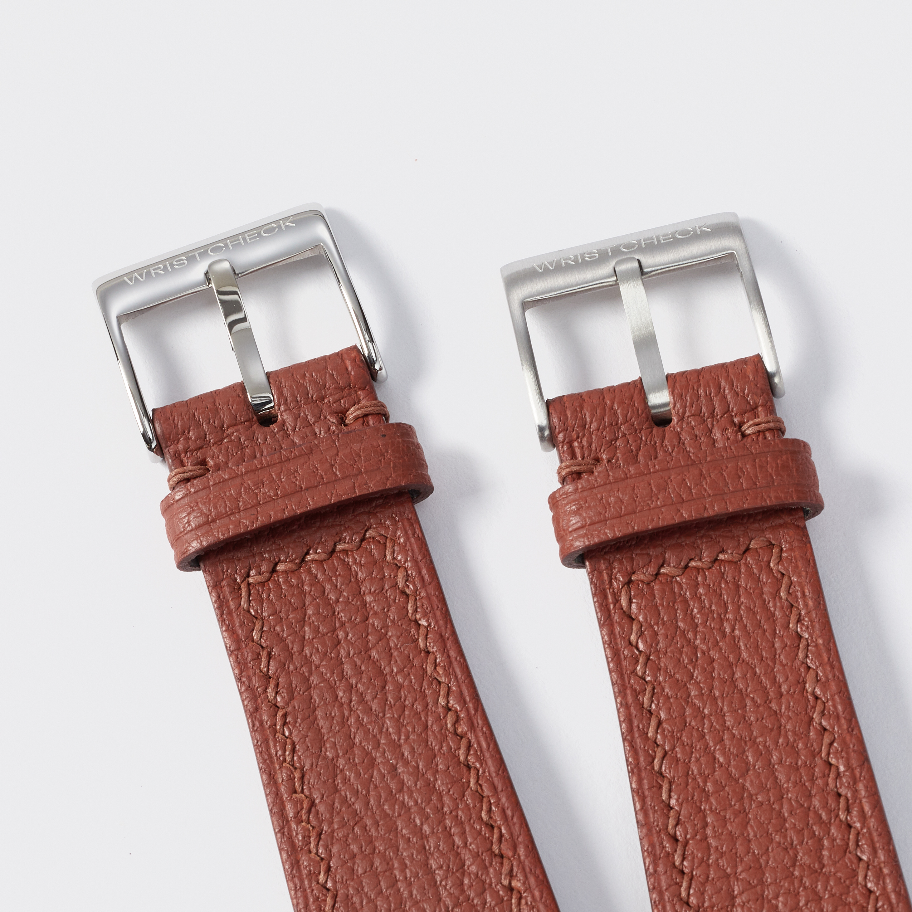 "Strapped for Time" Hand-Stitched Red Chevre Watch Strap (Made to Order) Product Image 5