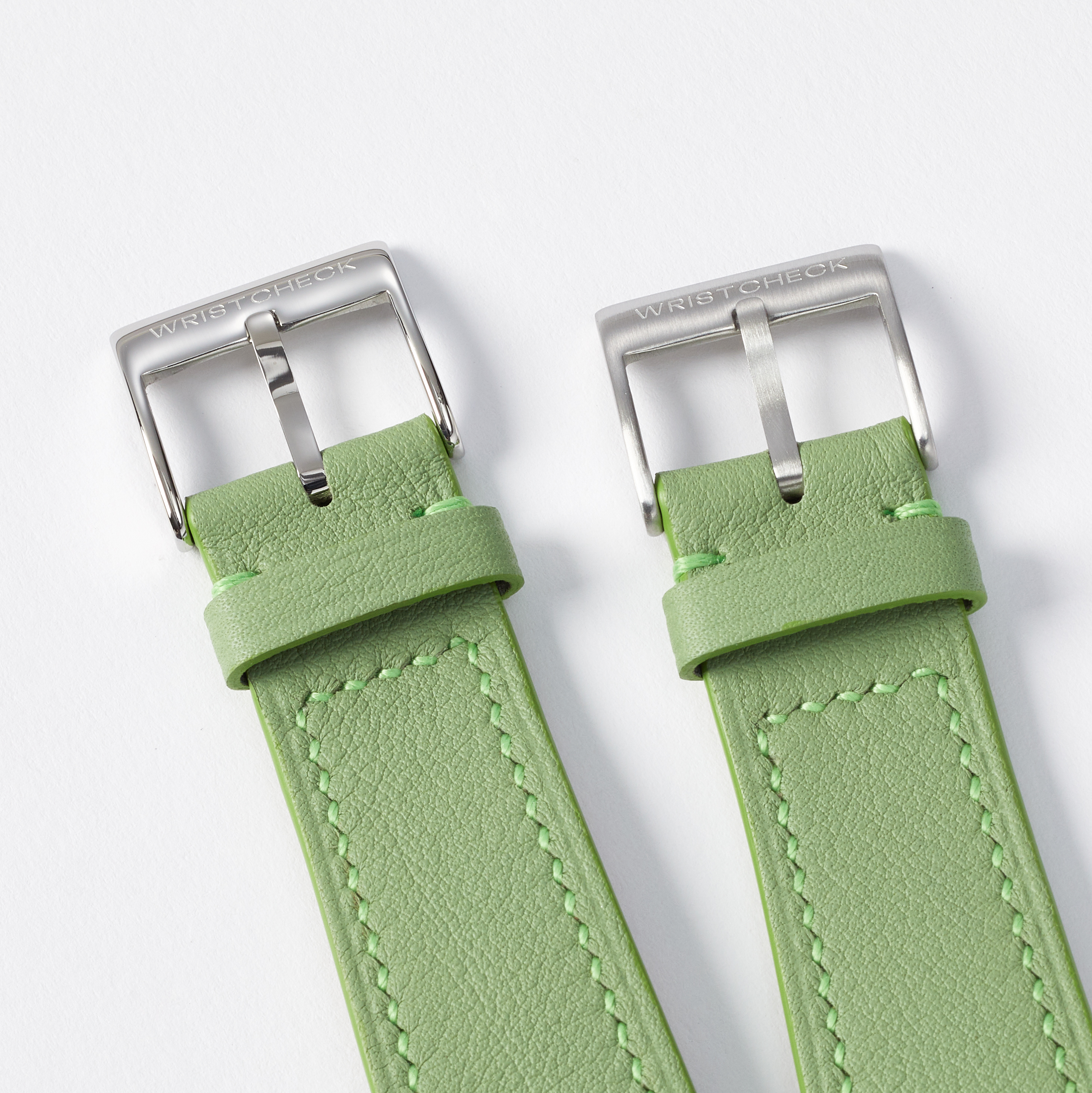 "Strapped for Time" Hand-Stitched Green Swift Watch Strap (Made to Order) Product Image 5