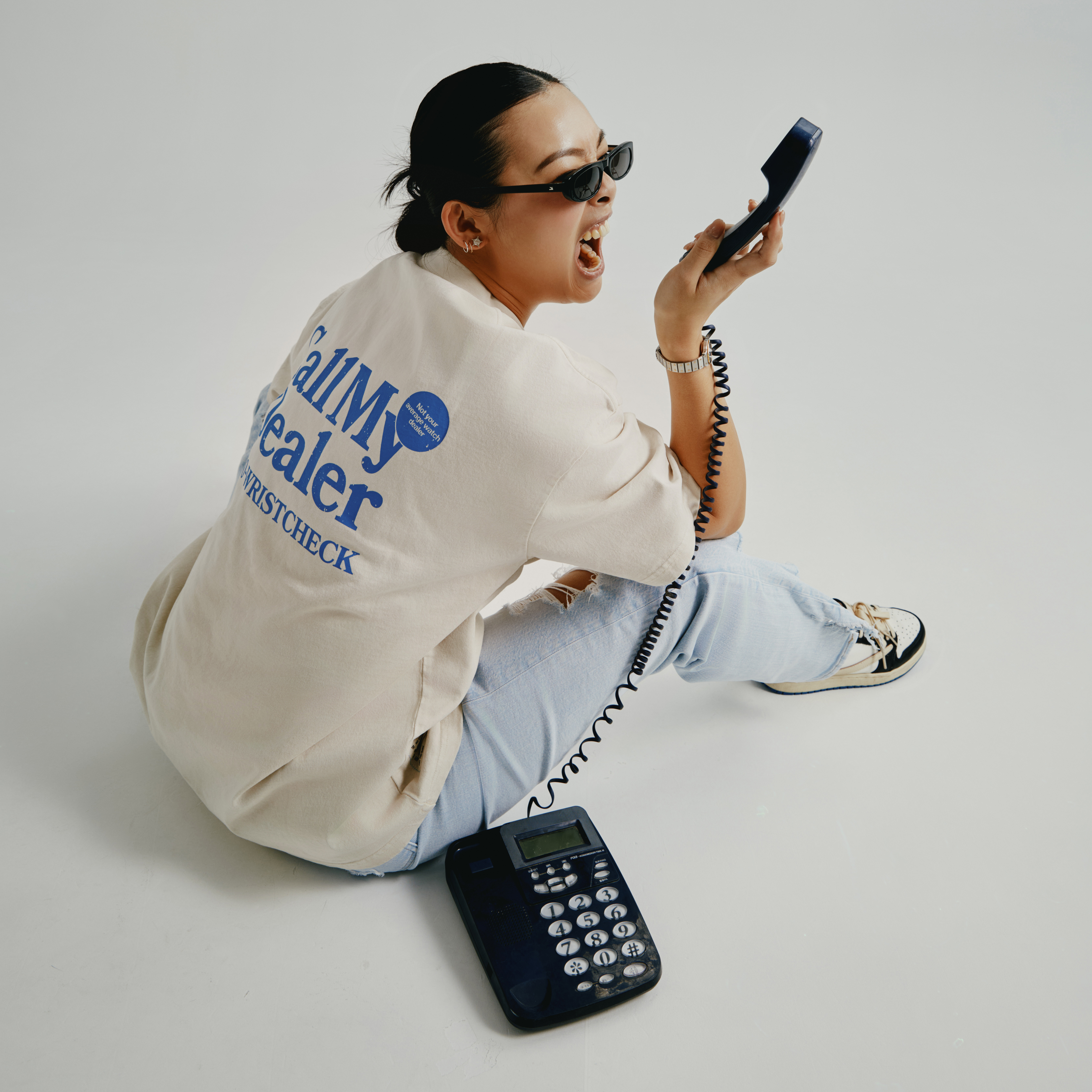 "Call My Dealer" Tee With Sewn-In Watch Cloth Product Image 1