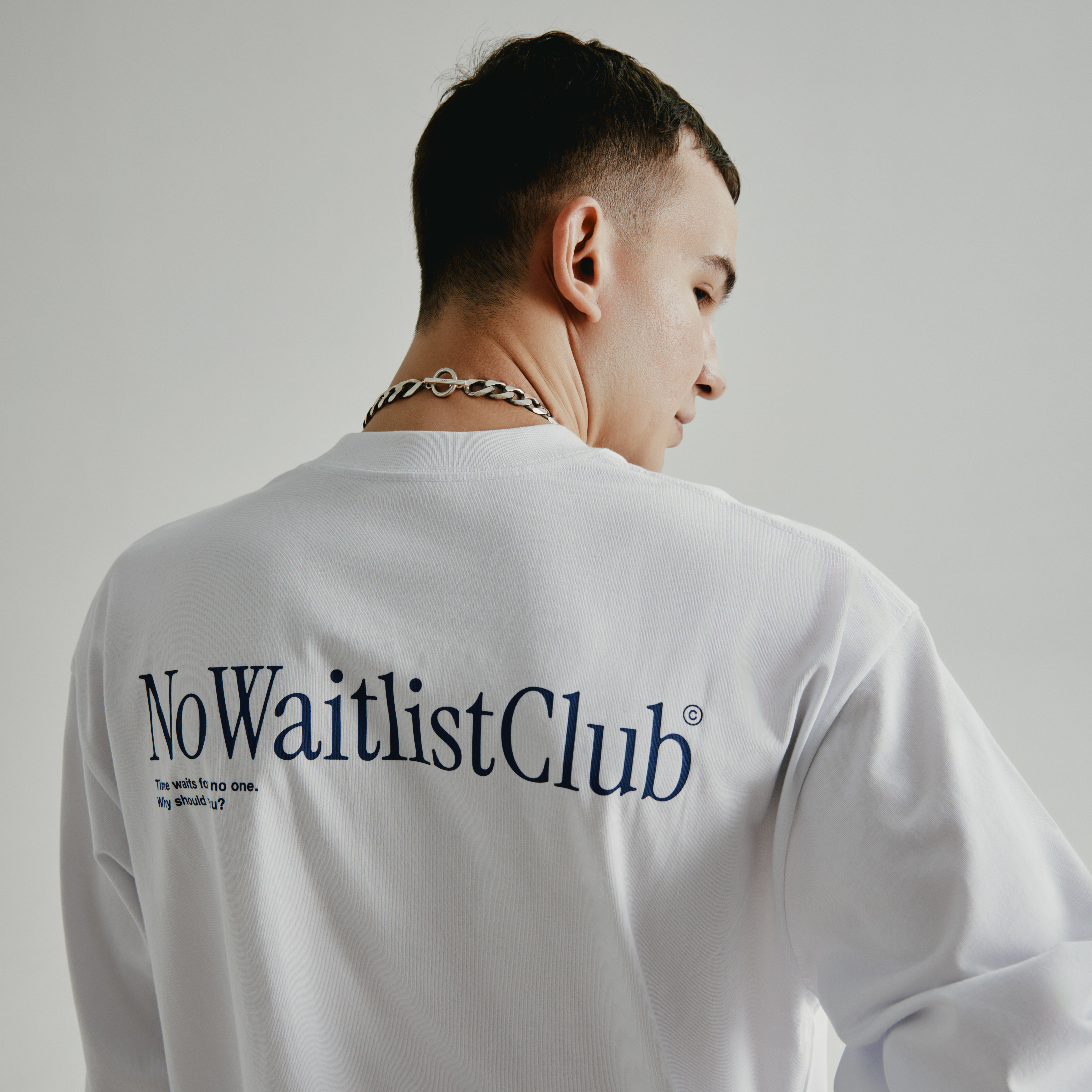 "No Waitlist Club" LS Tee With Sewn-In Watch Cloth Product Image 1