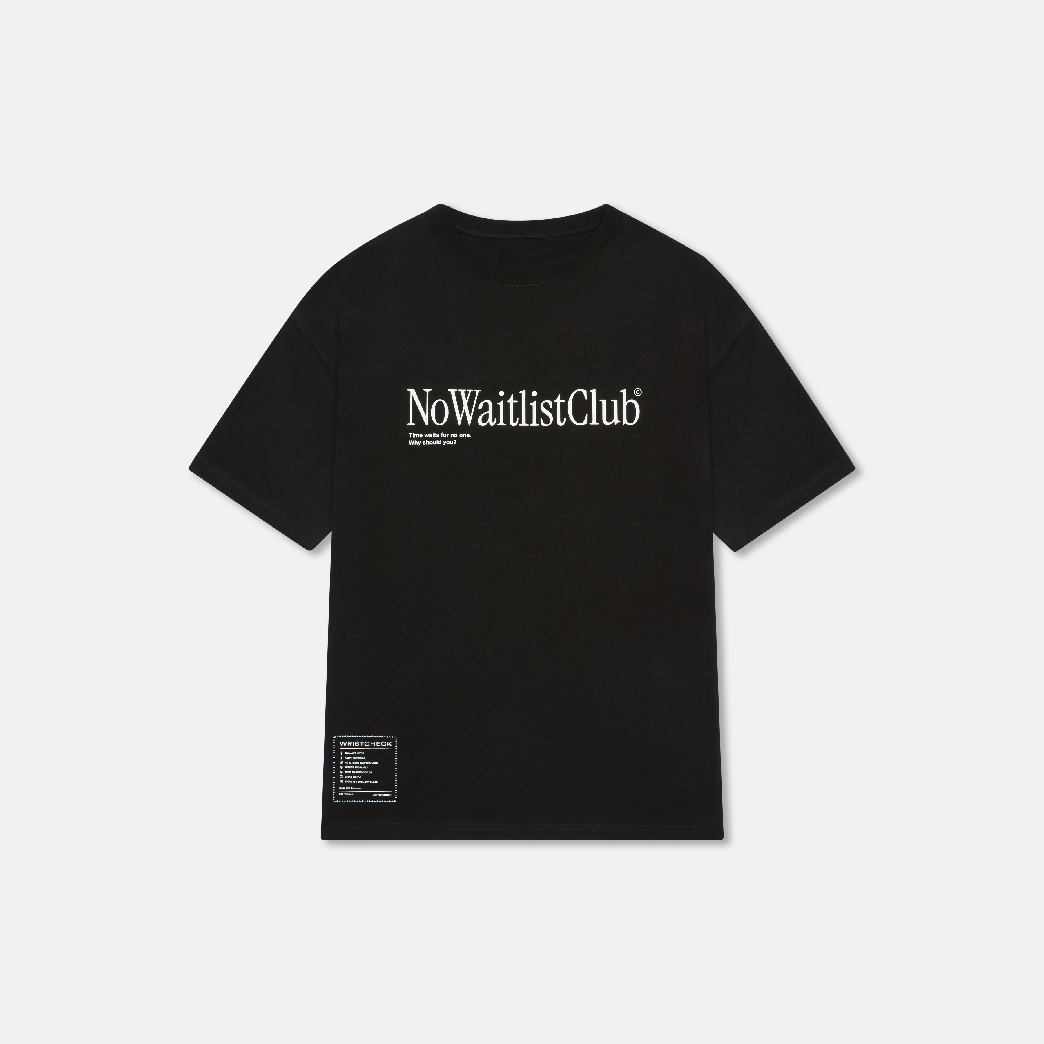"No Waitlist Club" Tee With Sewn-In Watch Cloth Product Image 4