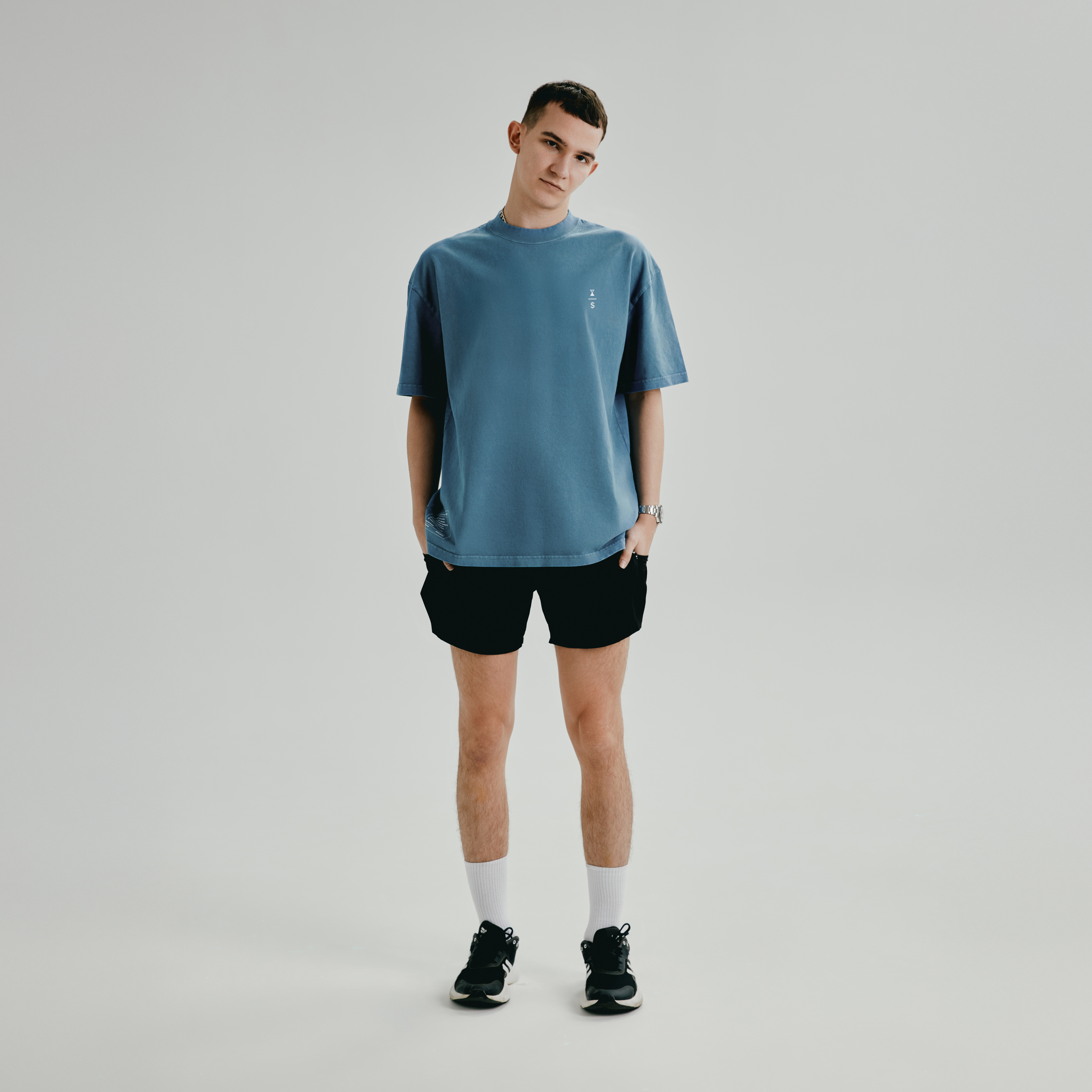 "Time Over Money" Tee With Sewn-In Watch Cloth Product Image 1