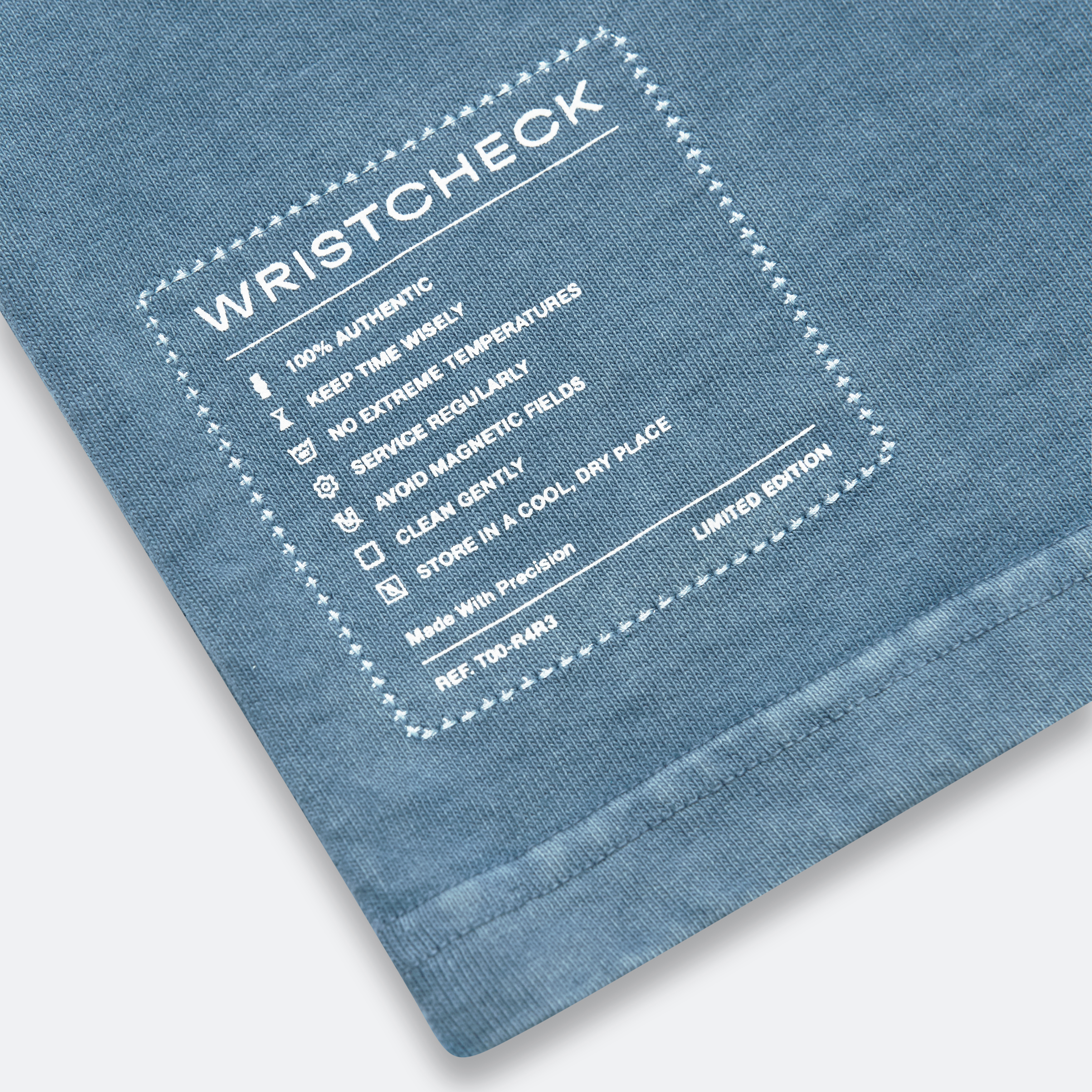 "Time Over Money" Tee With Sewn-In Watch Cloth Product Image 8