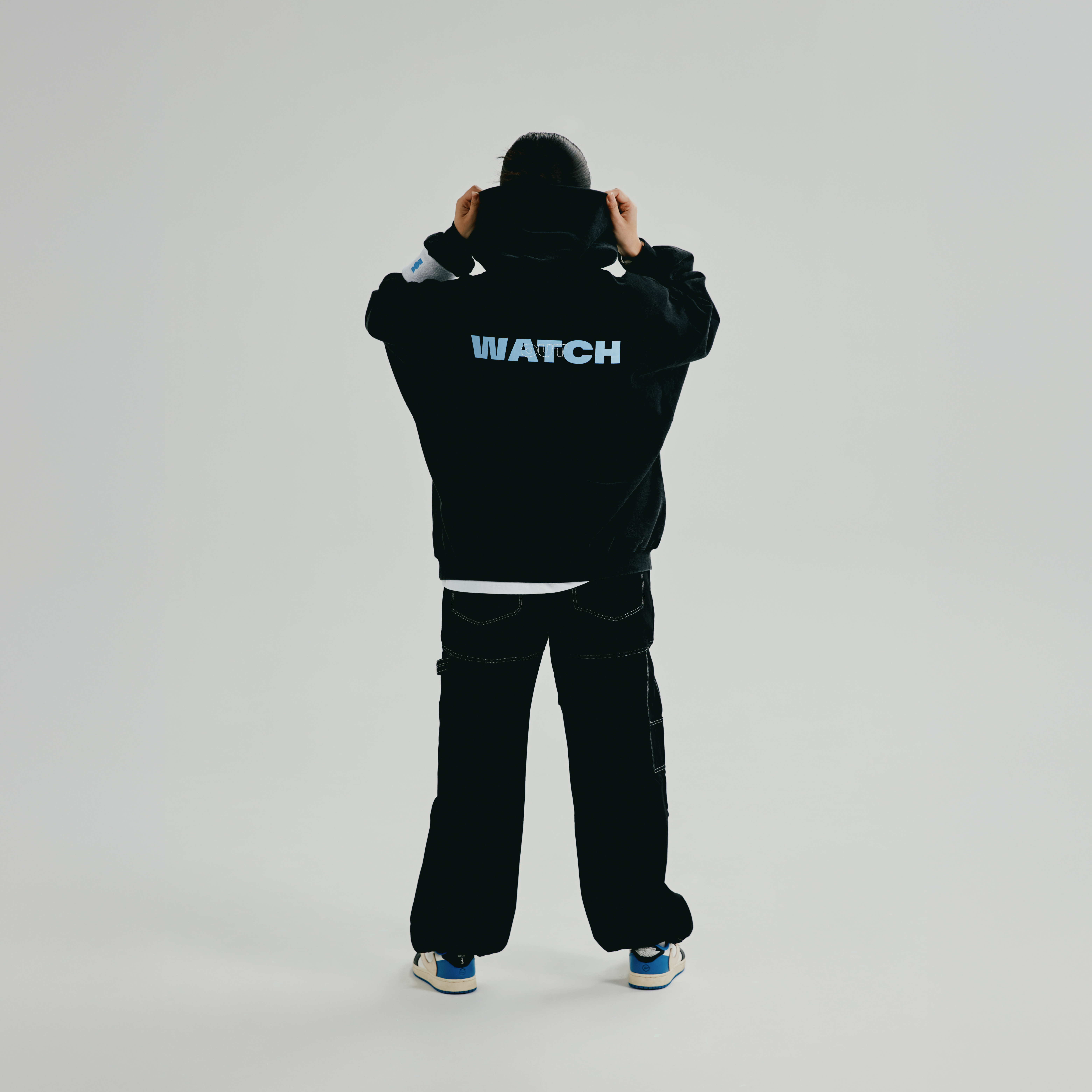 "Watch Me, Watch Out" Hoodie With Sewn-In Watch Cloth Product Image 4