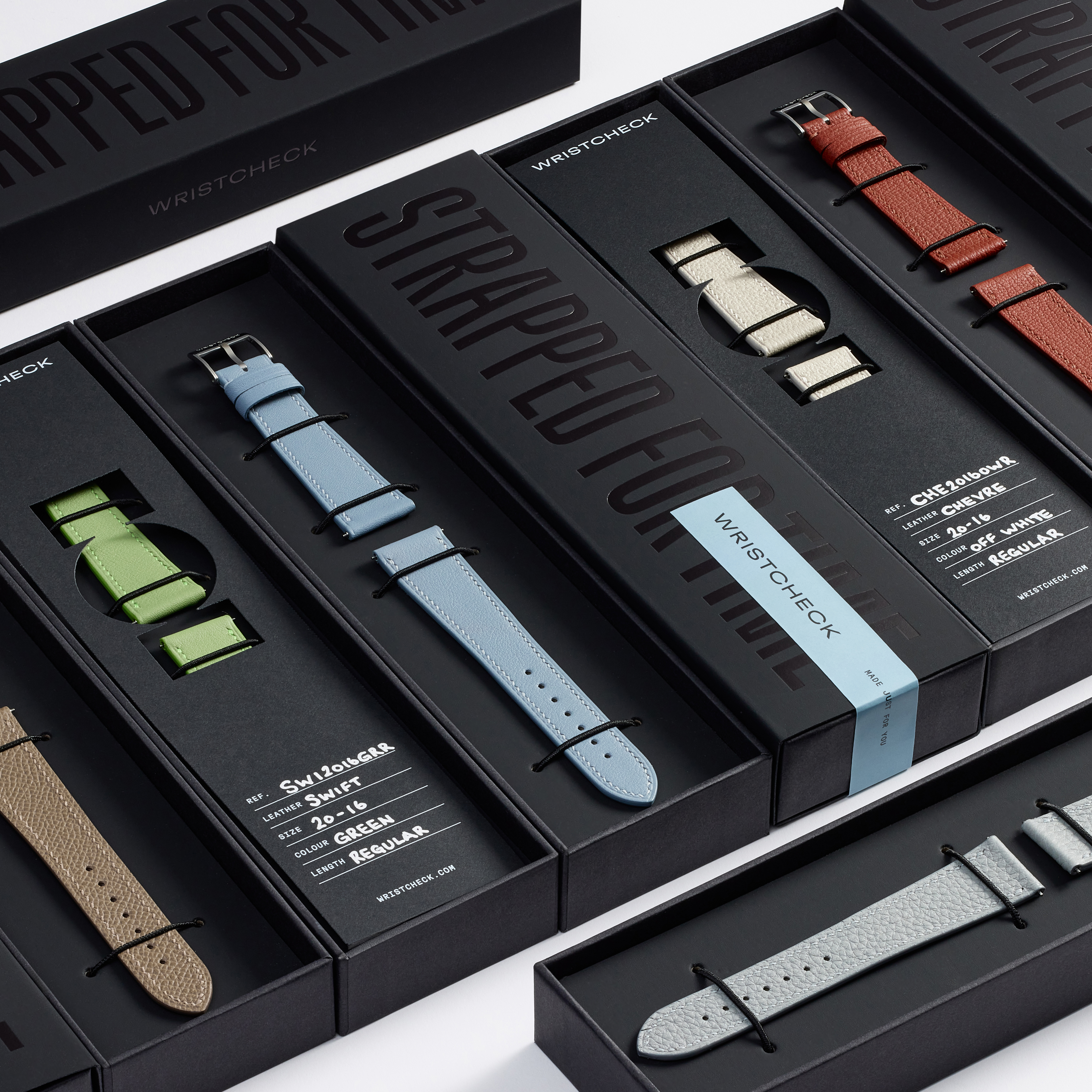 "Strapped for Time" Hand-Stitched Dark Grey Saffiano Watch Strap (Made to Order) Product Image 8