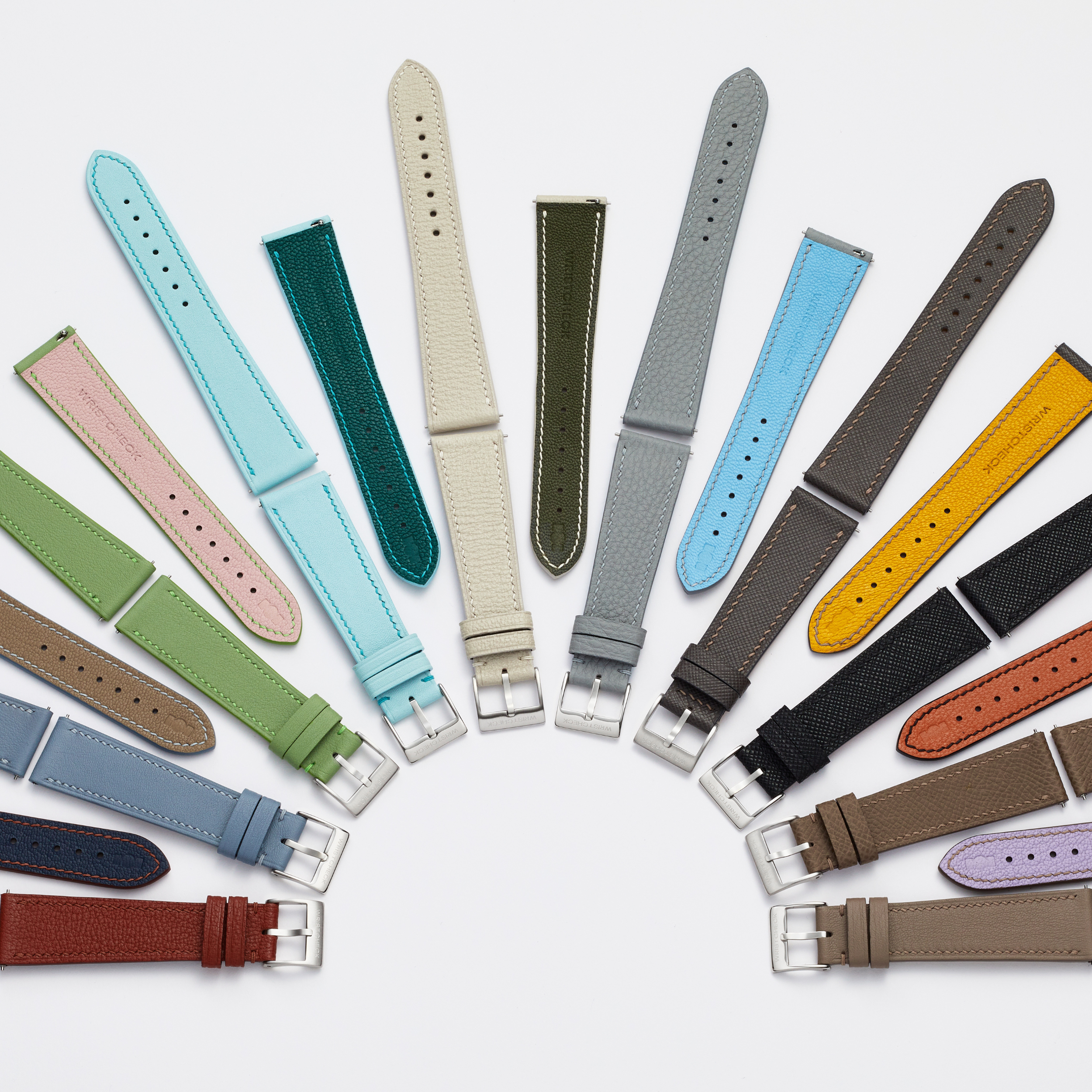 "Strapped for Time" Hand-Stitched Grey Togo Watch Strap (Made to Order) Product Image 9