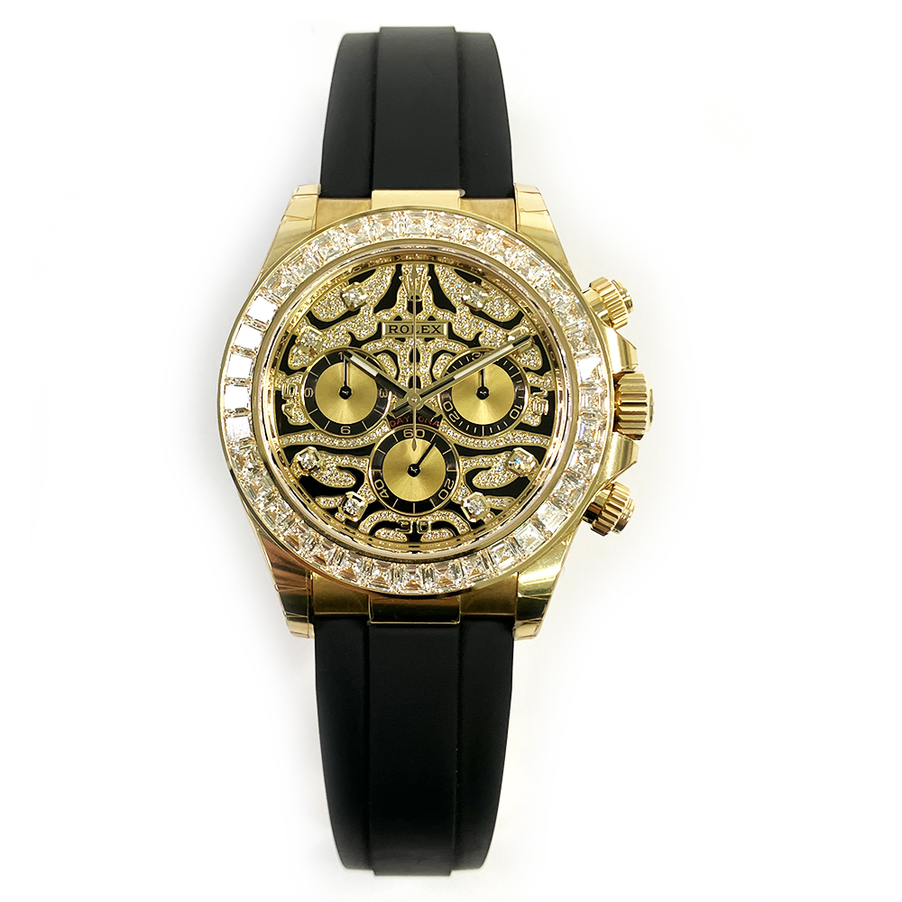 Daytona Yellow Gold Diamond Oysterflex "Eye of the Tiger" 40mm Product Image 1