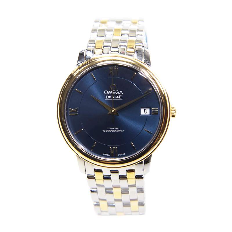 De Ville Prestige Yellow Gold & Steel Blue Dial 36mm Product Image 1