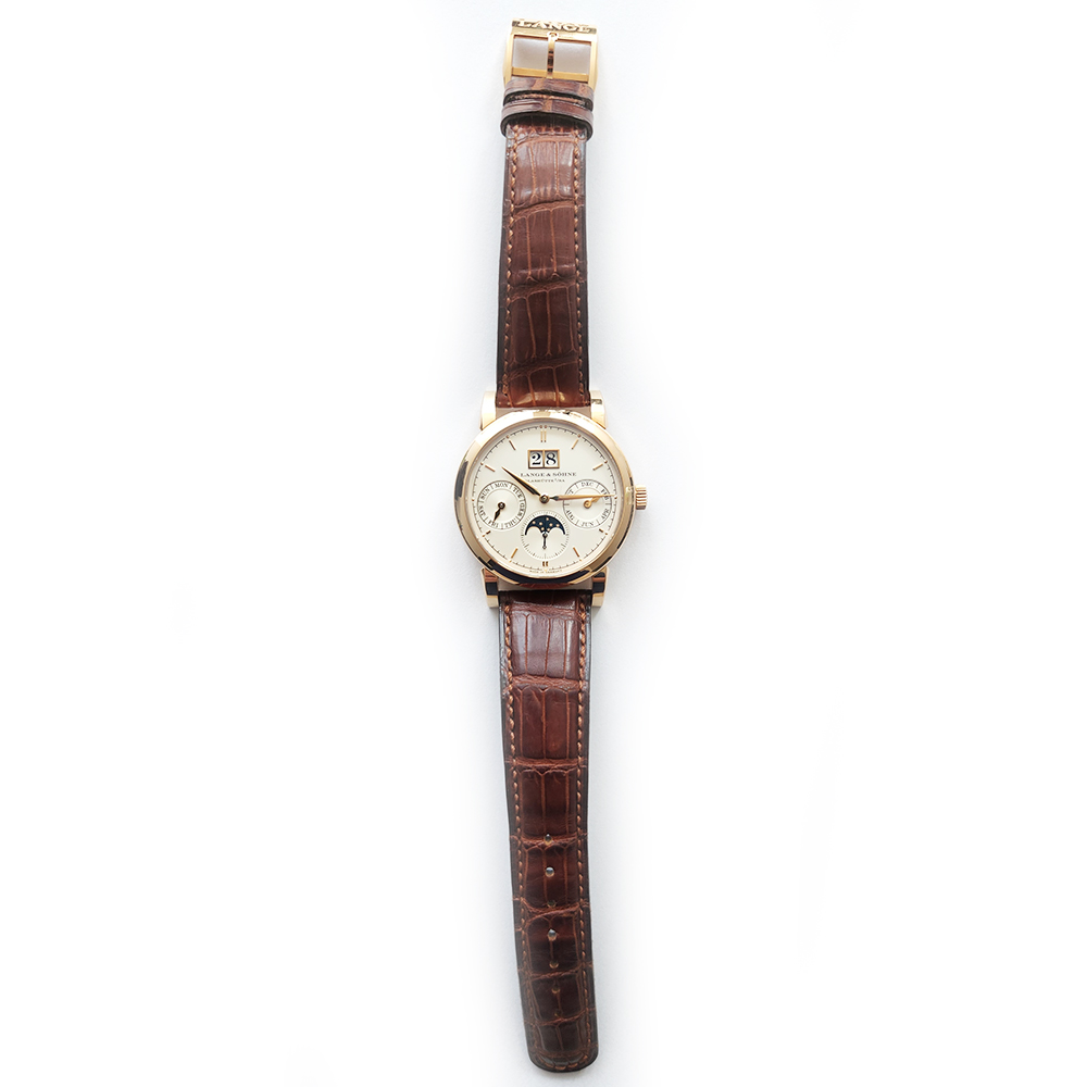 Saxonia Annual Calendar Rose Gold Silver Dial 38mm Product Image 2
