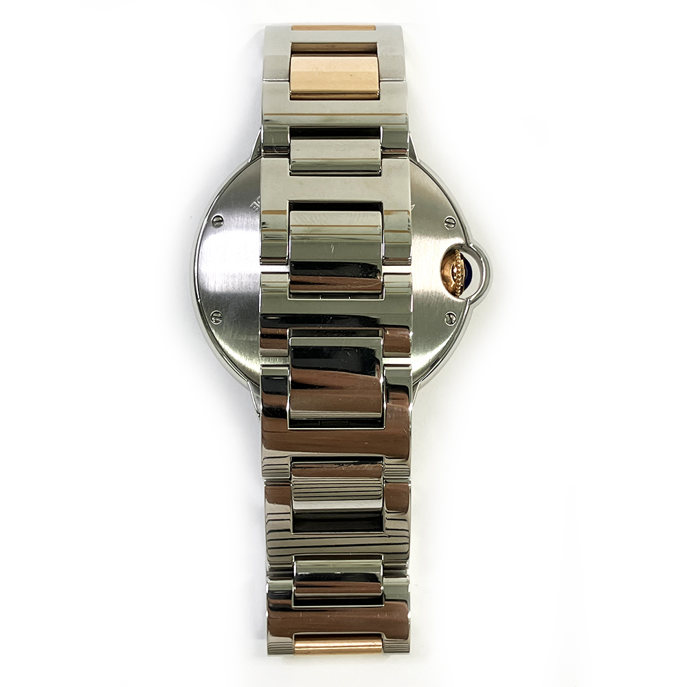 Ballon Bleu de Cartier Rose Gold & Steel Diamond Silver Dial 36mm Product Image 4