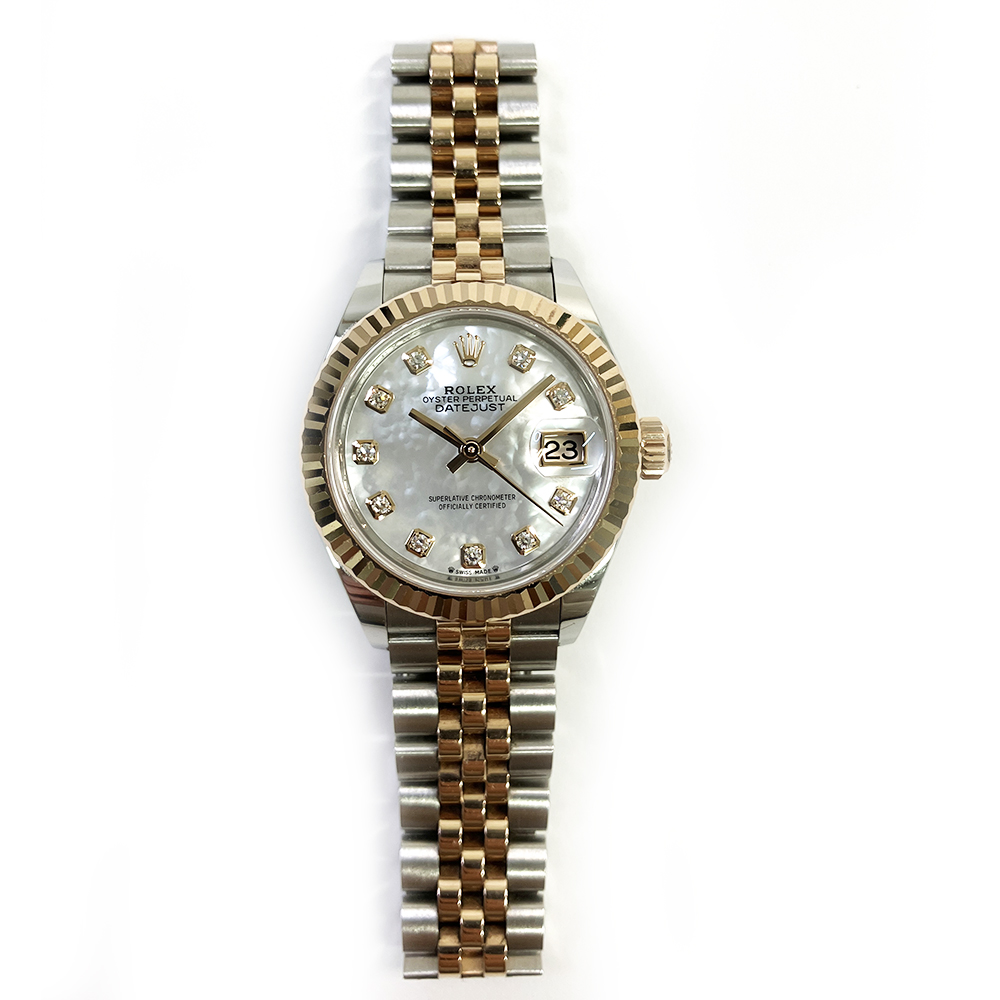 Lady-Datejust Rose Gold & Steel Jubilee Mother of Pearl Dial 28mm Product Image 1