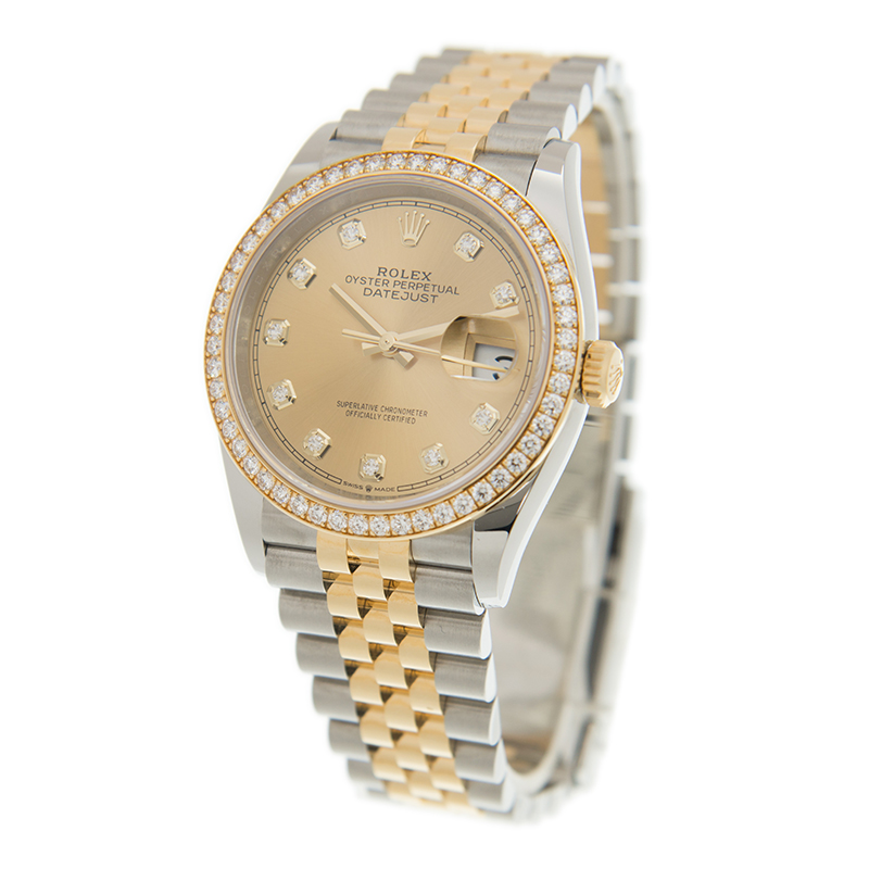 Datejust Yellow Gold & Steel Diamond Jubilee Champagne Dial 36mm Product Image 2