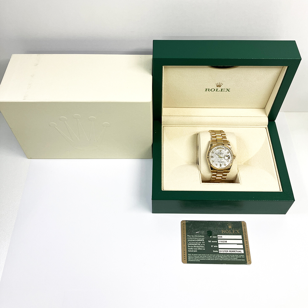Day-Date Yellow Gold Silver Meteorite Dial 36mm Product Image 5