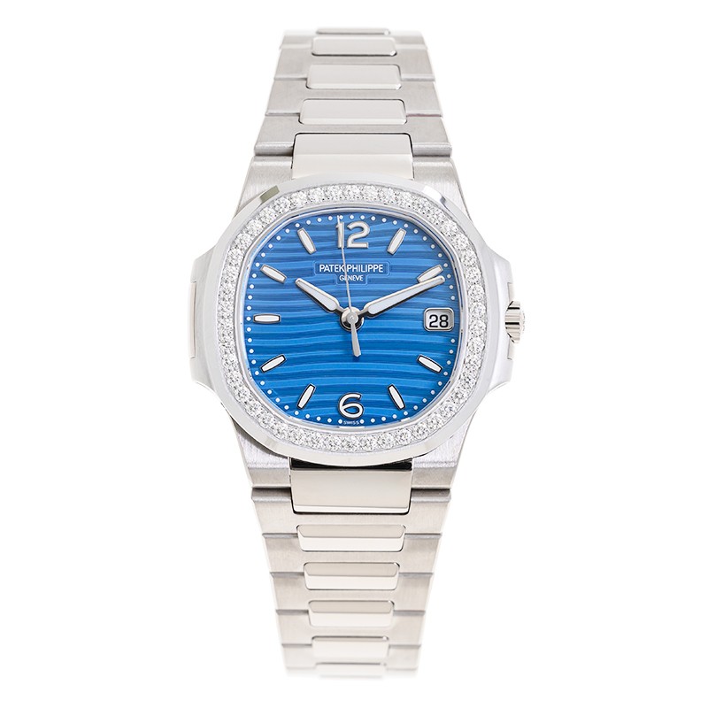 Nautilus White Gold Diamond Azure Blue Dial 32mm Product Image 1