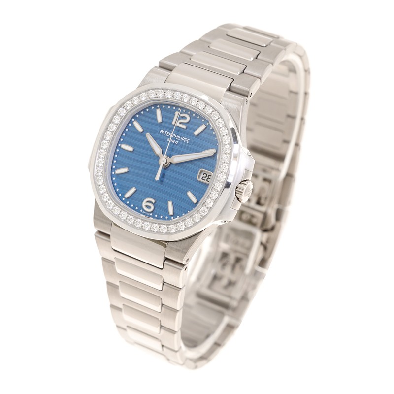 Nautilus White Gold Diamond Azure Blue Dial 32mm Product Image 2