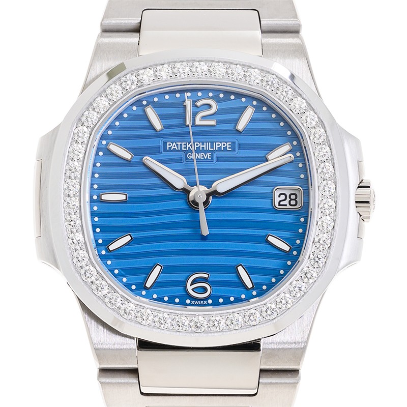 Nautilus White Gold Diamond Azure Blue Dial 32mm Product Image 3