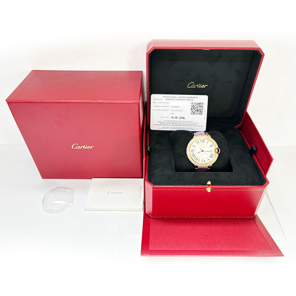 Ballon Bleu de Cartier Yellow Gold Diamond Silver Dial 42mm Product Image 5