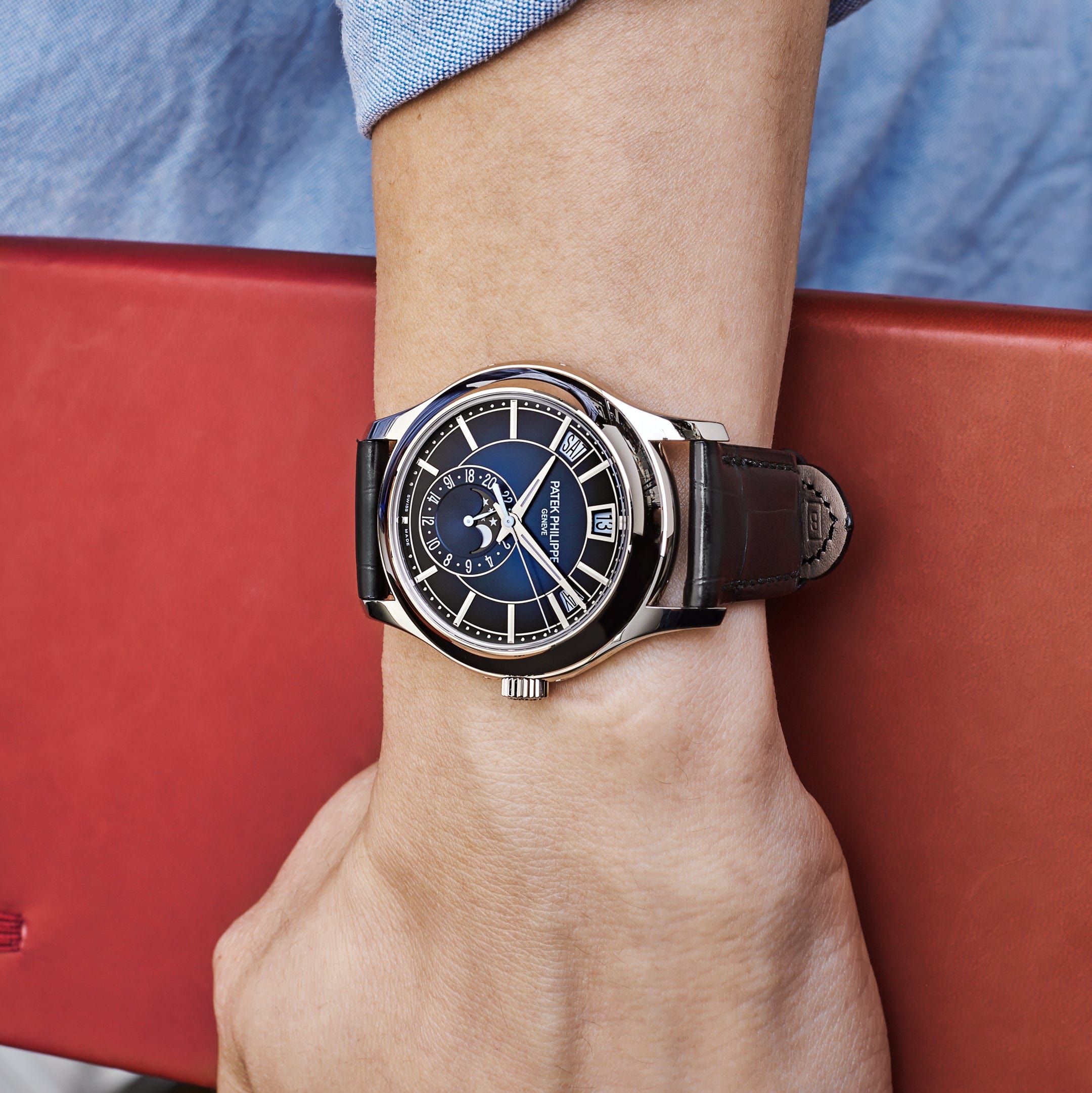Annual Calendar White Gold Blue Dial 40mm Product Image 9