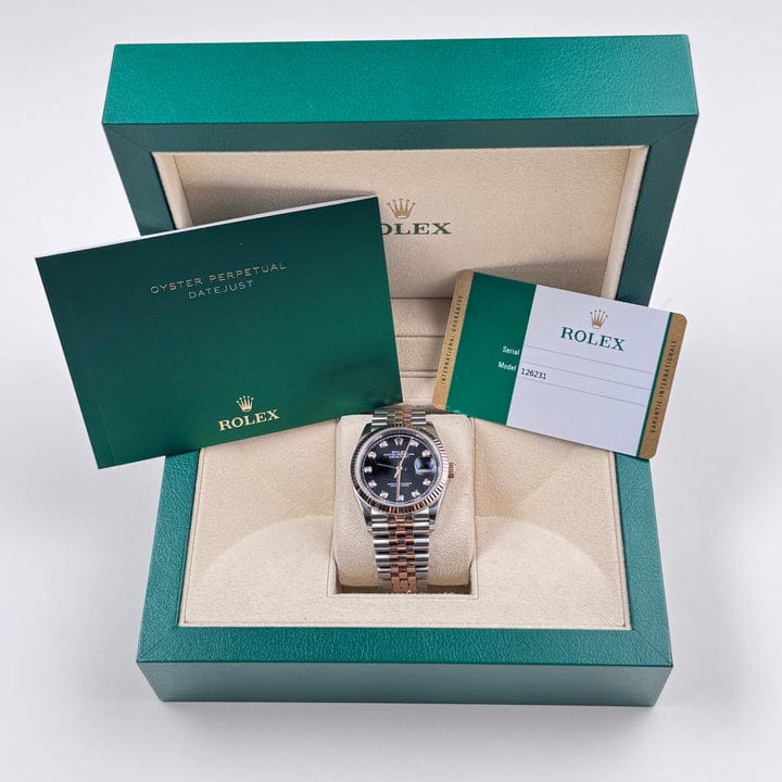 Datejust Rose Gold & Steel Jubilee Black Dial 36mm Product Image 8