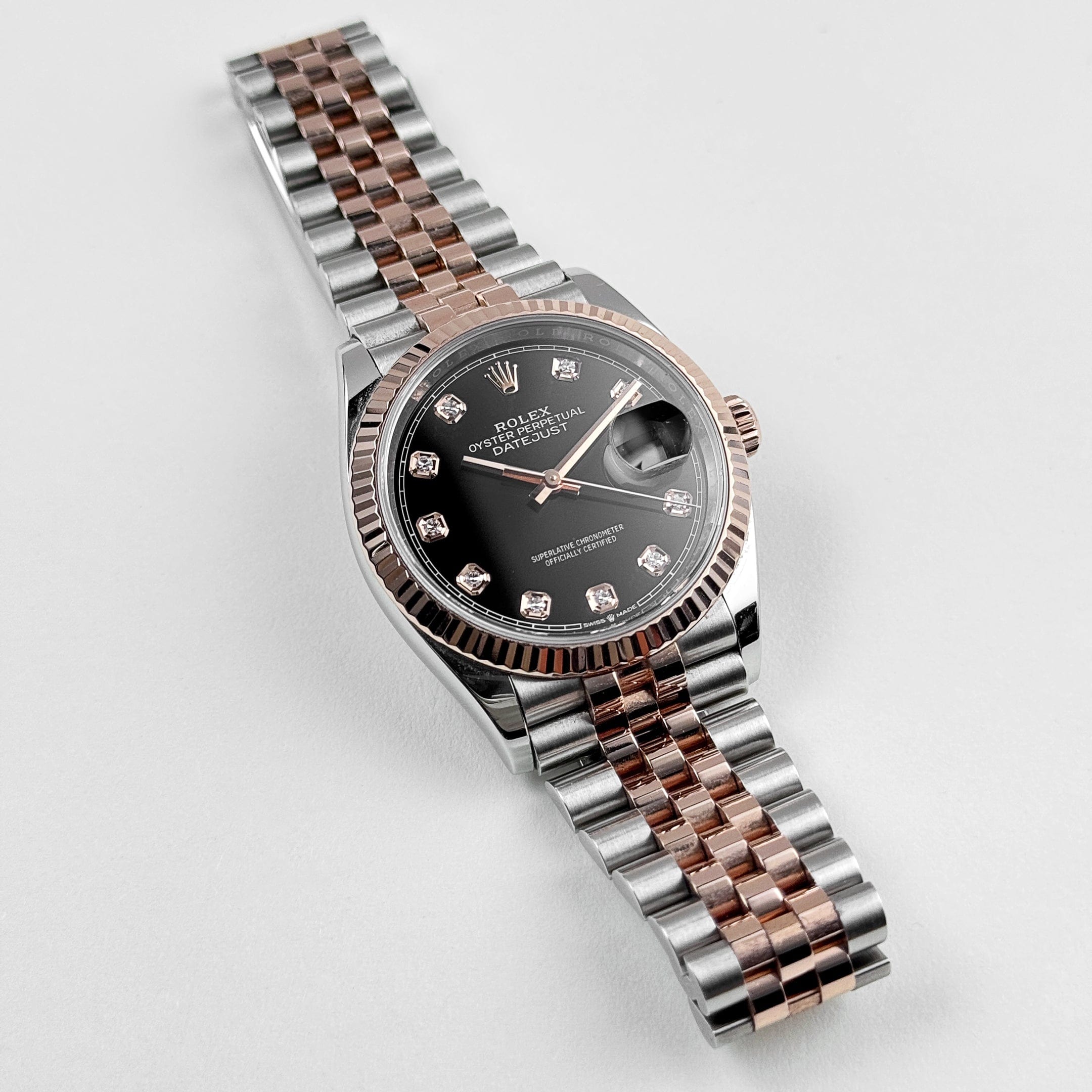 Datejust Rose Gold & Steel Jubilee Black Dial 36mm Product Image 1