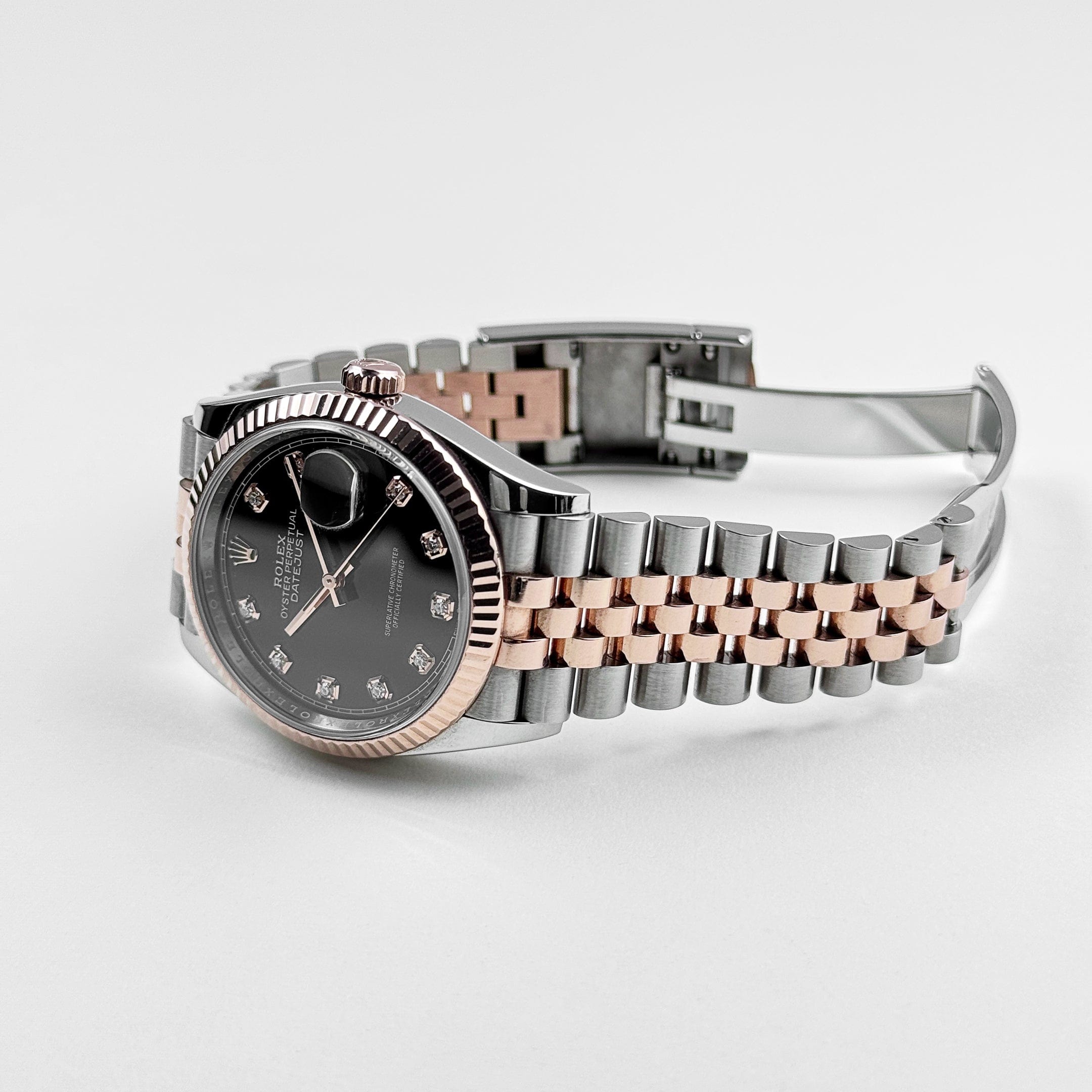 Datejust Rose Gold & Steel Jubilee Black Dial 36mm Product Image 2