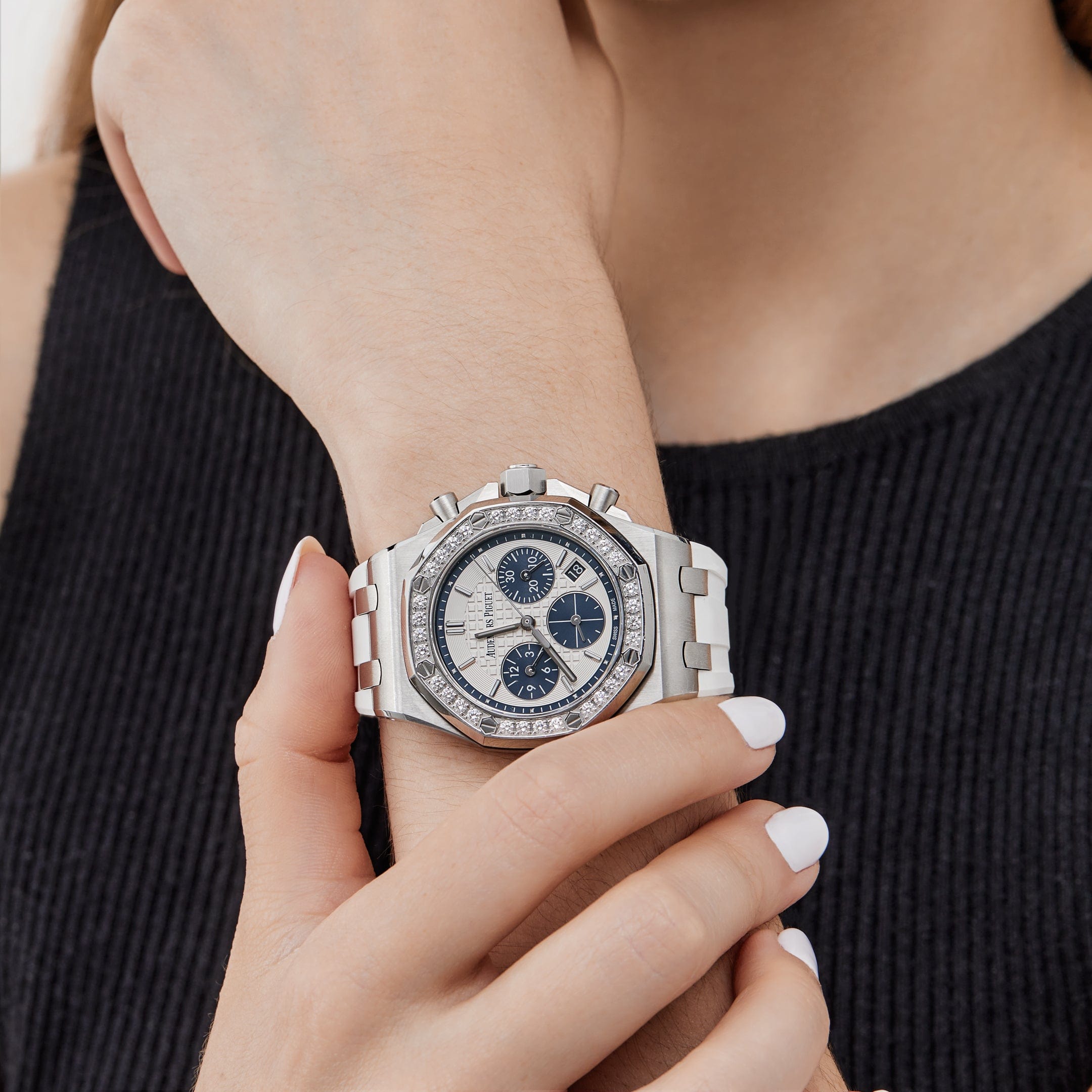 Royal Oak Offshore Lady Chronograph Steel Diamond Silver Dial 37mm Product Image 8