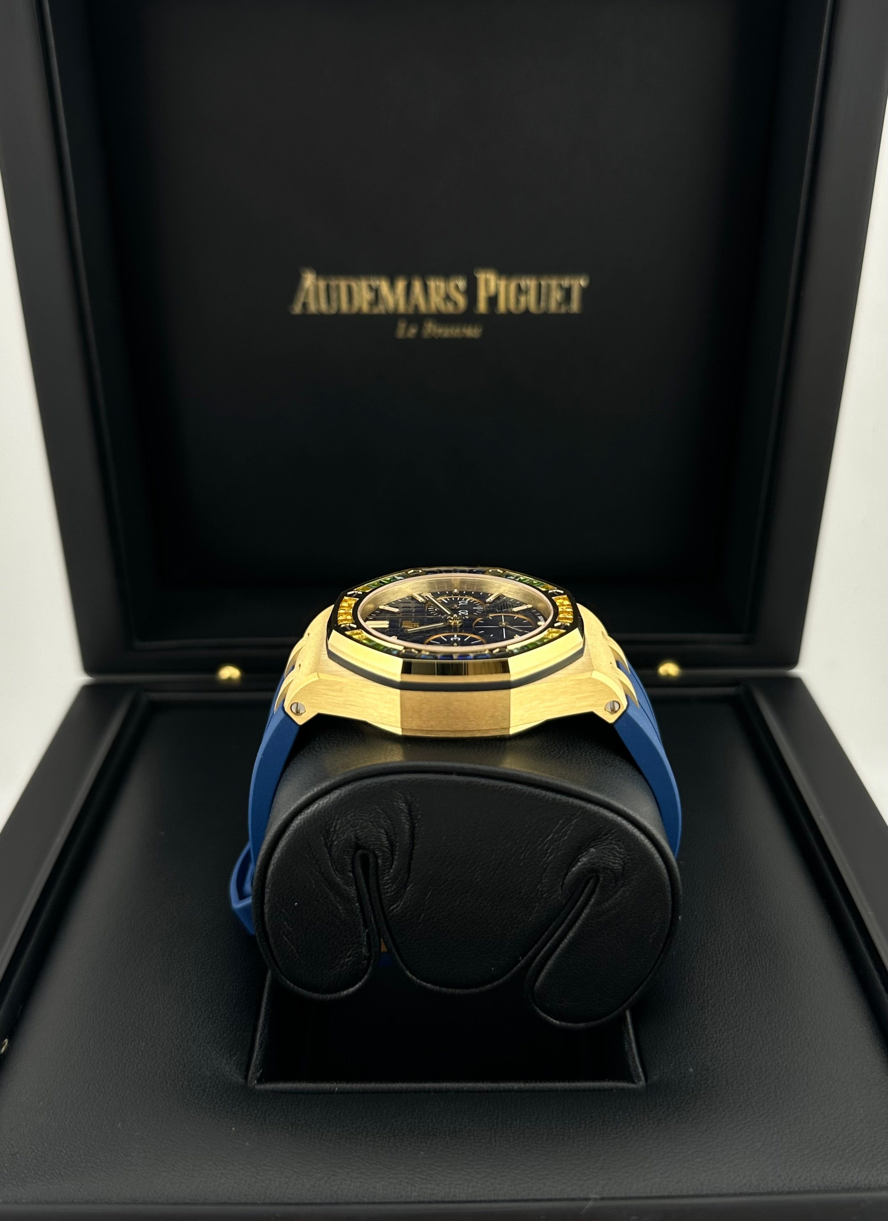 Royal Oak Offshore Lady Chronograph Yellow Gold Gem-Set Blue Dial 37mm Product Image 3