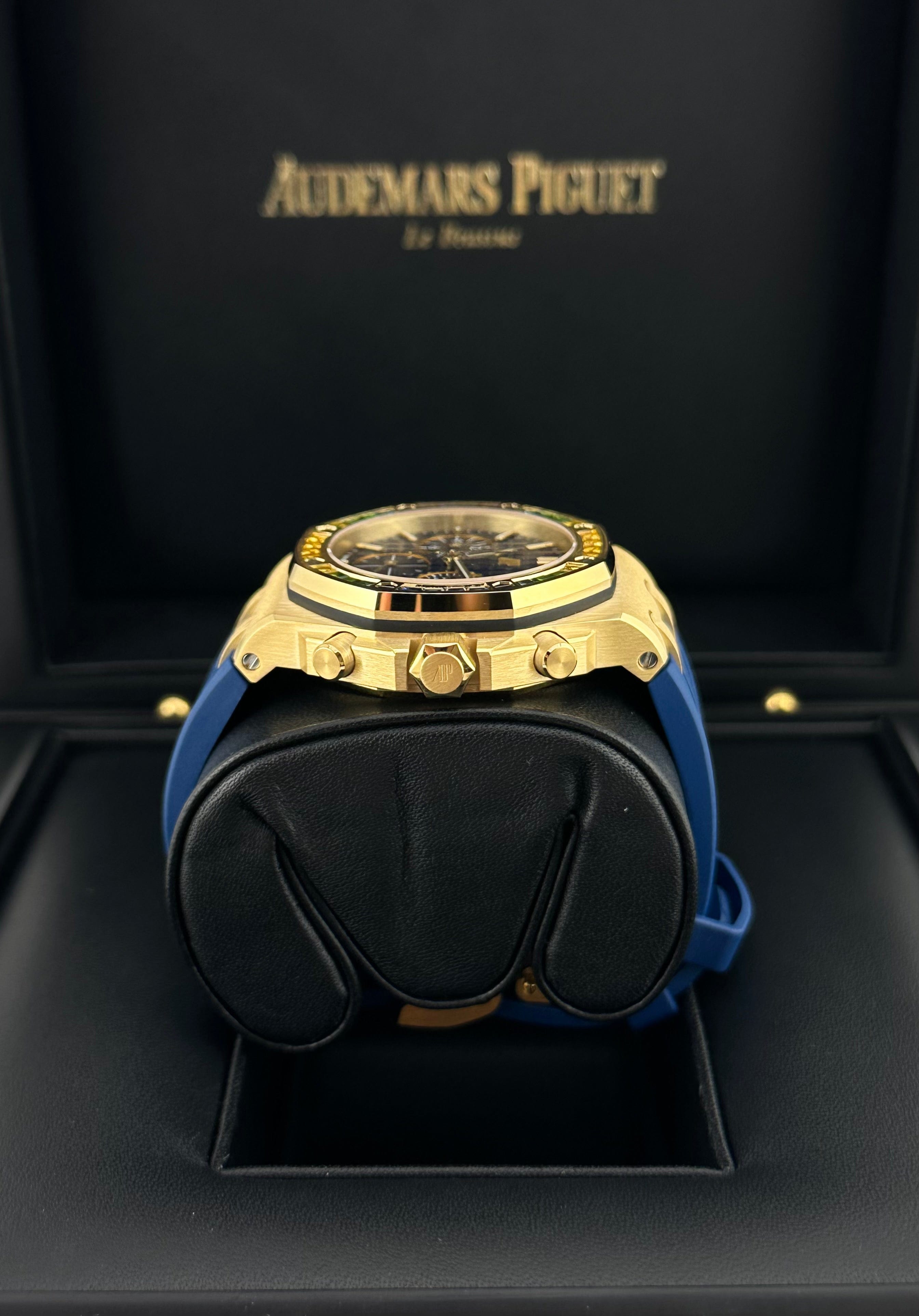 Royal Oak Offshore Lady Chronograph Yellow Gold Gem-Set Blue Dial 37mm Product Image 2