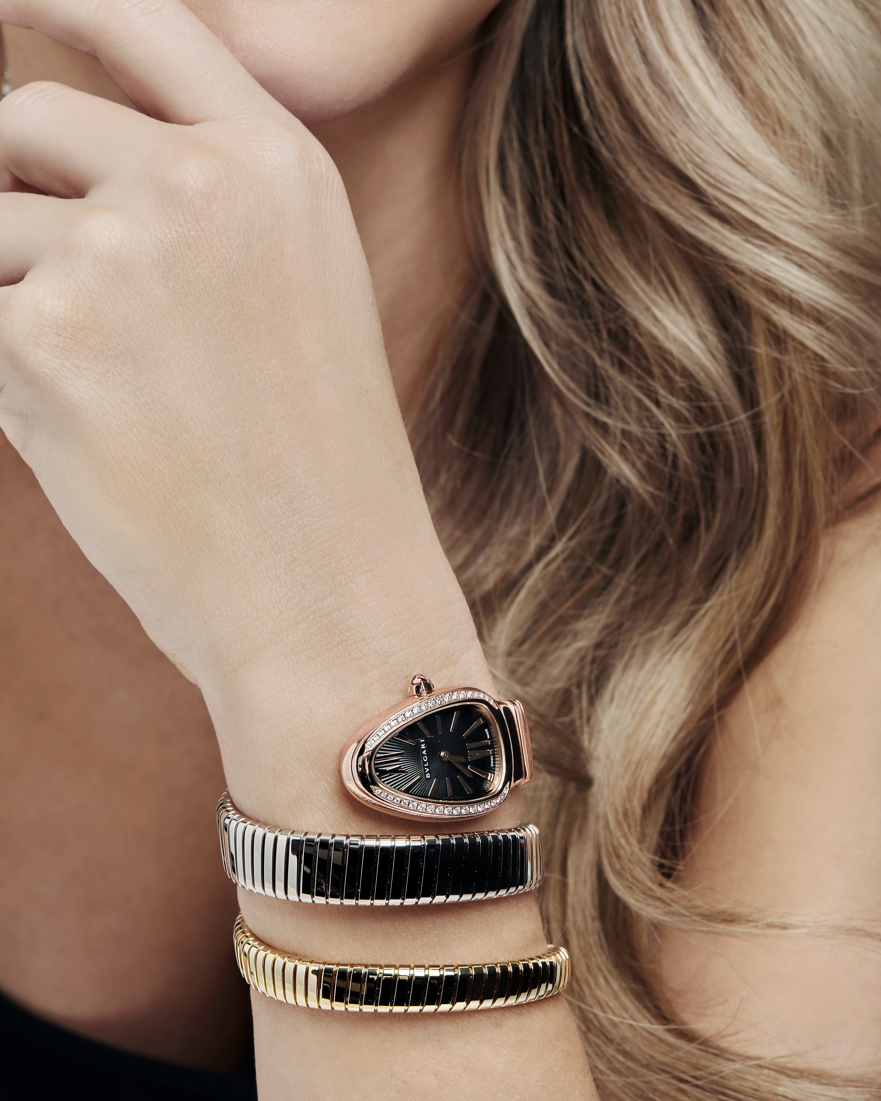 Serpenti Tubogas Three-Tone Double Spiral Black Dial 35mm Product Image 5
