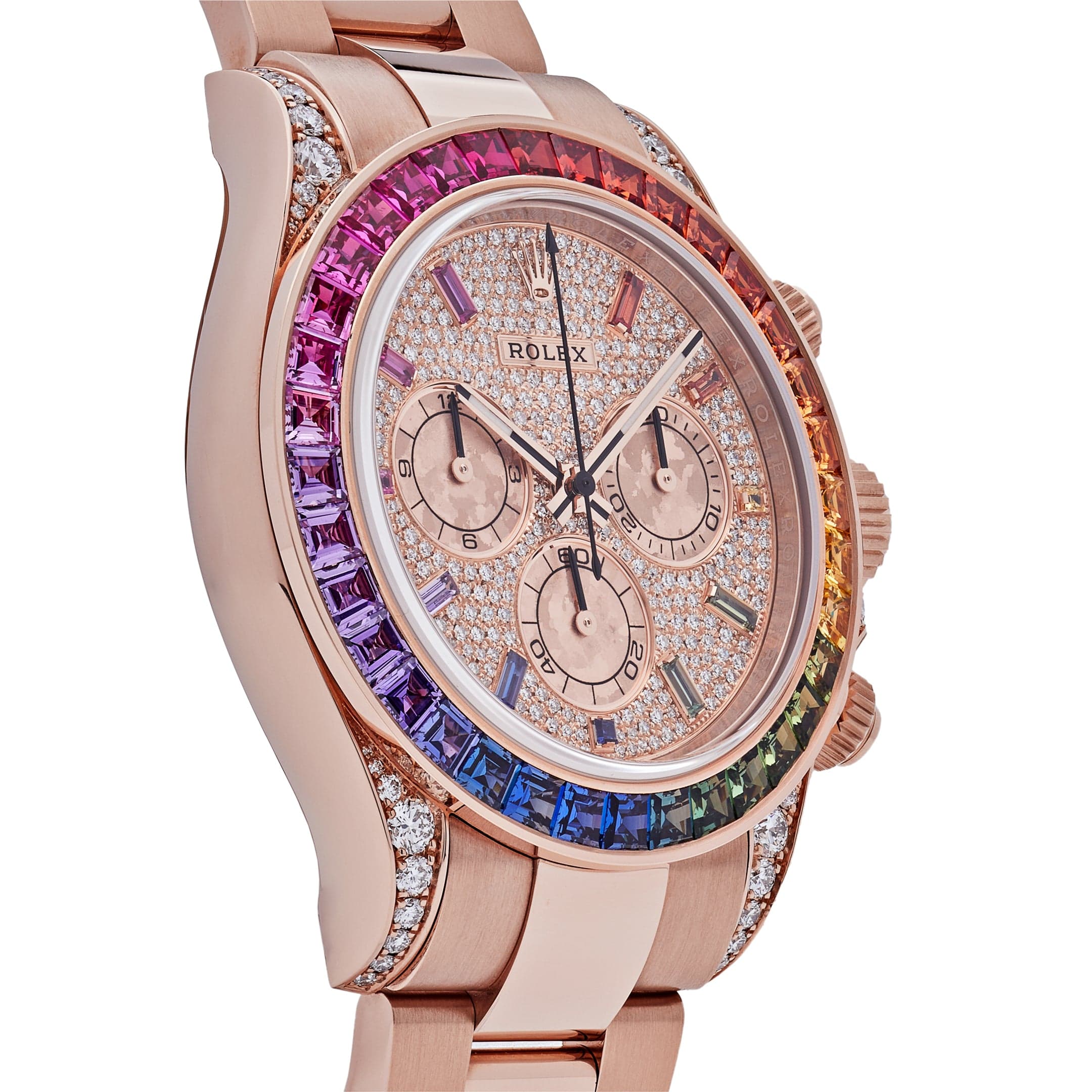Daytona Rose Gold Rainbow Diamond Pave Dial 40mm Product Image 2