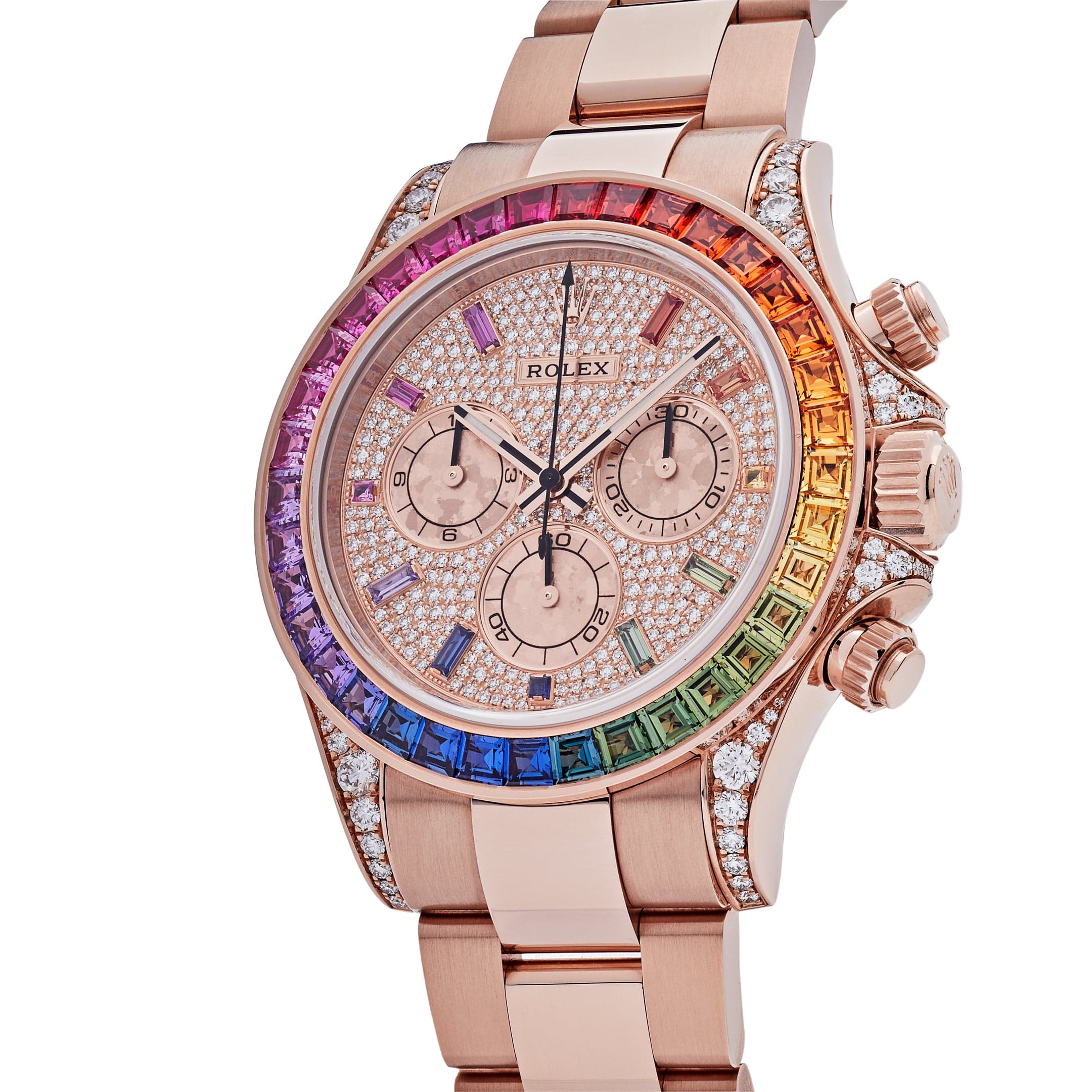 Daytona Rose Gold Rainbow Diamond Pave Dial 40mm Product Image 1