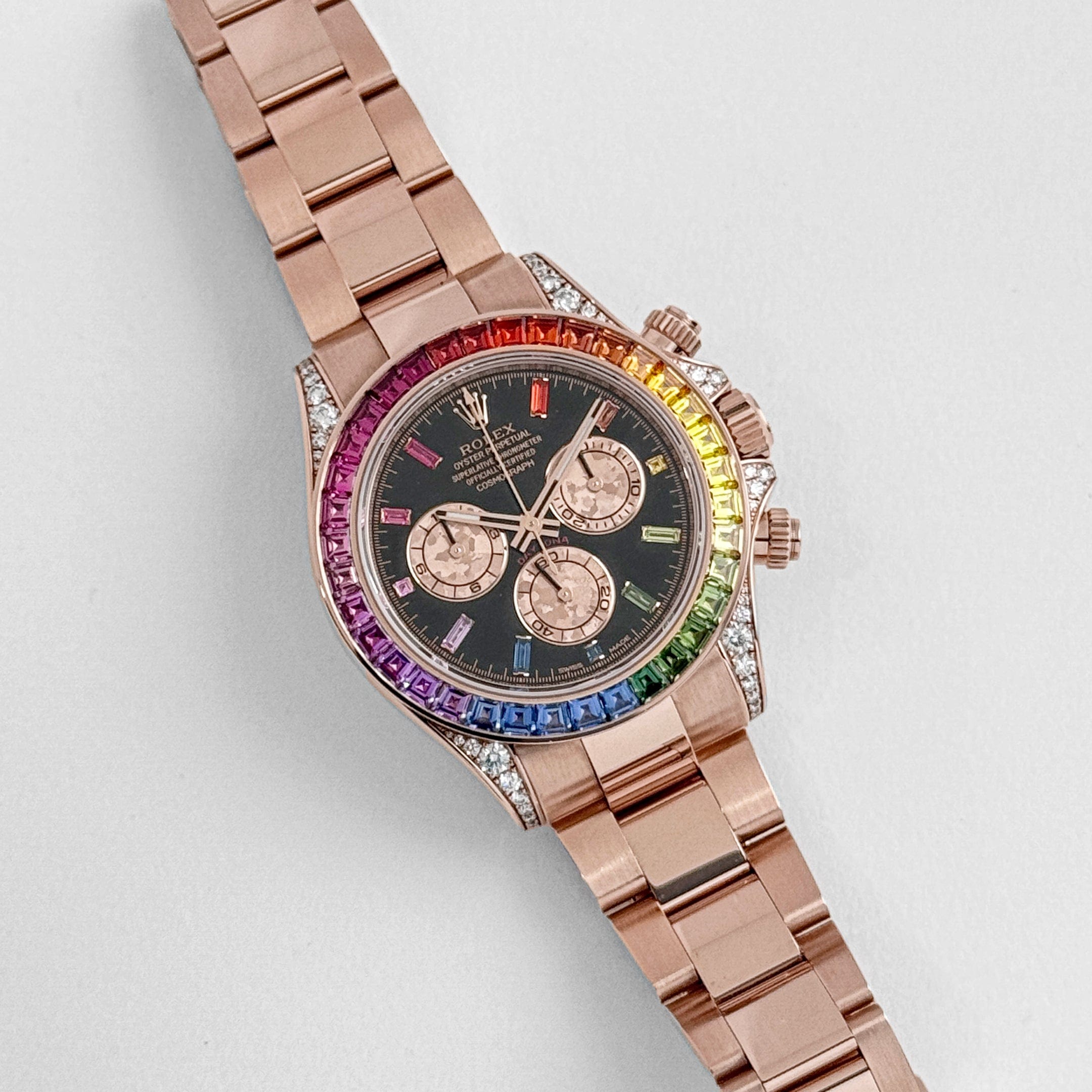 Daytona Rose Gold Rainbow Black Dial 40mm Product Image 1