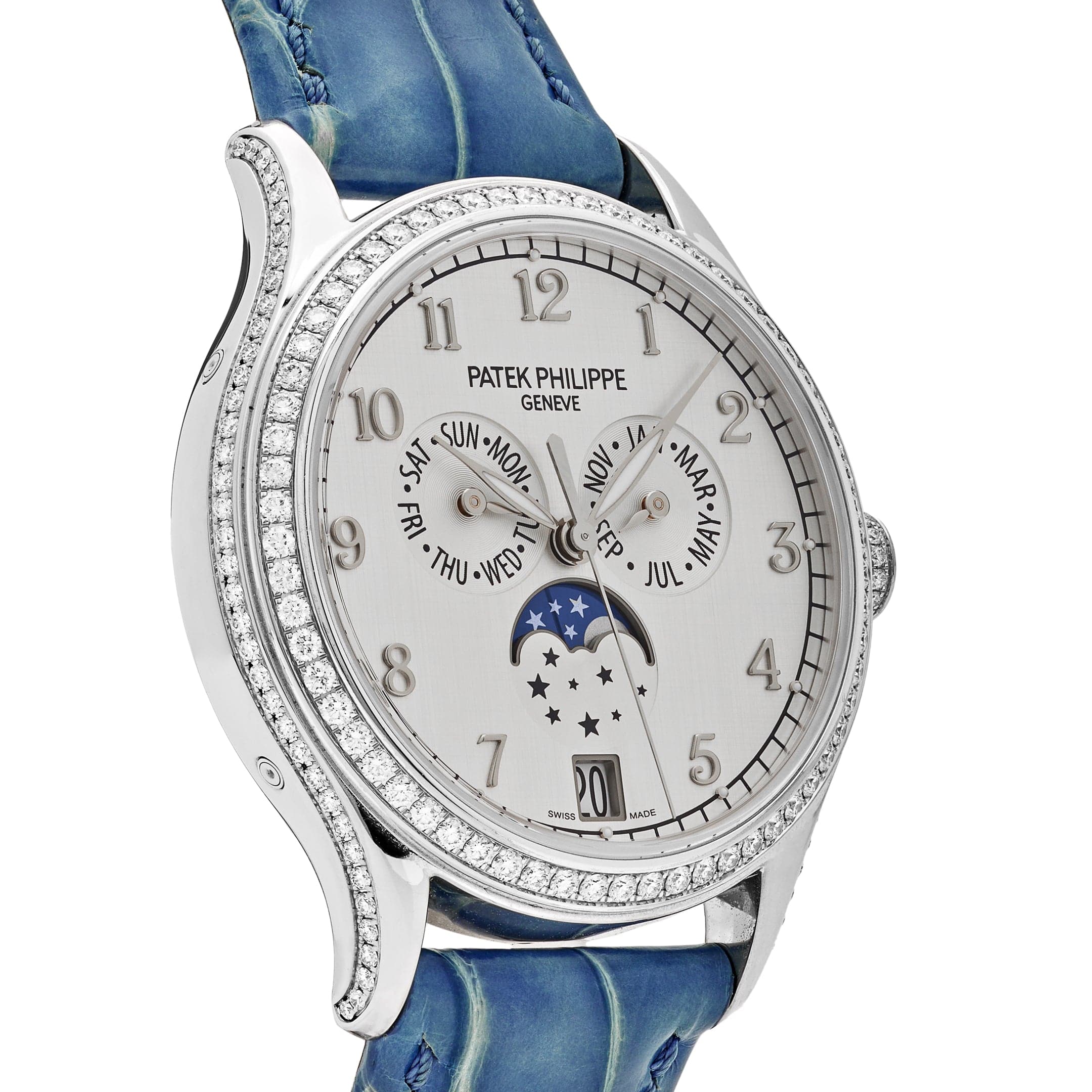Annual Calendar White Gold Diamond Silver Dial 38mm Product Image 2