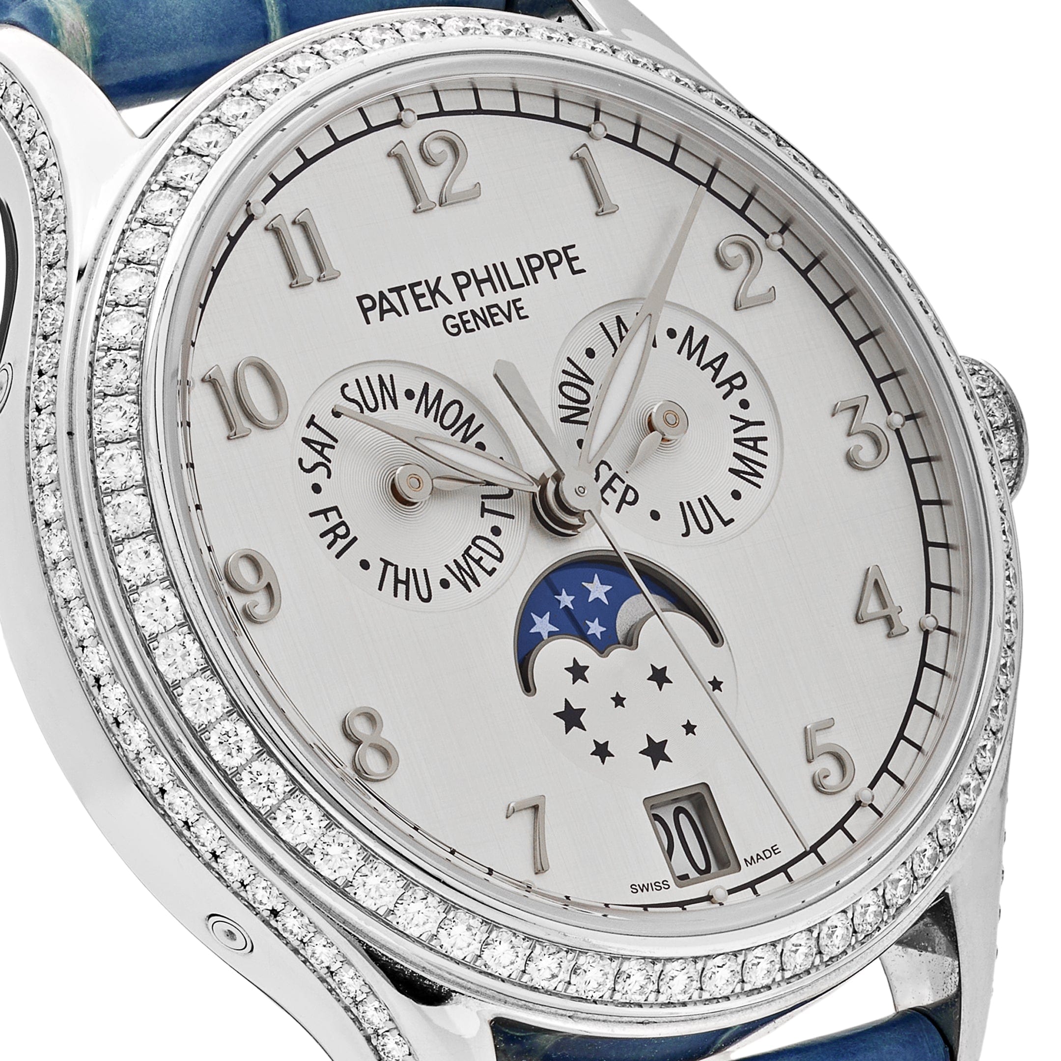 Annual Calendar White Gold Diamond Silver Dial 38mm Product Image 3