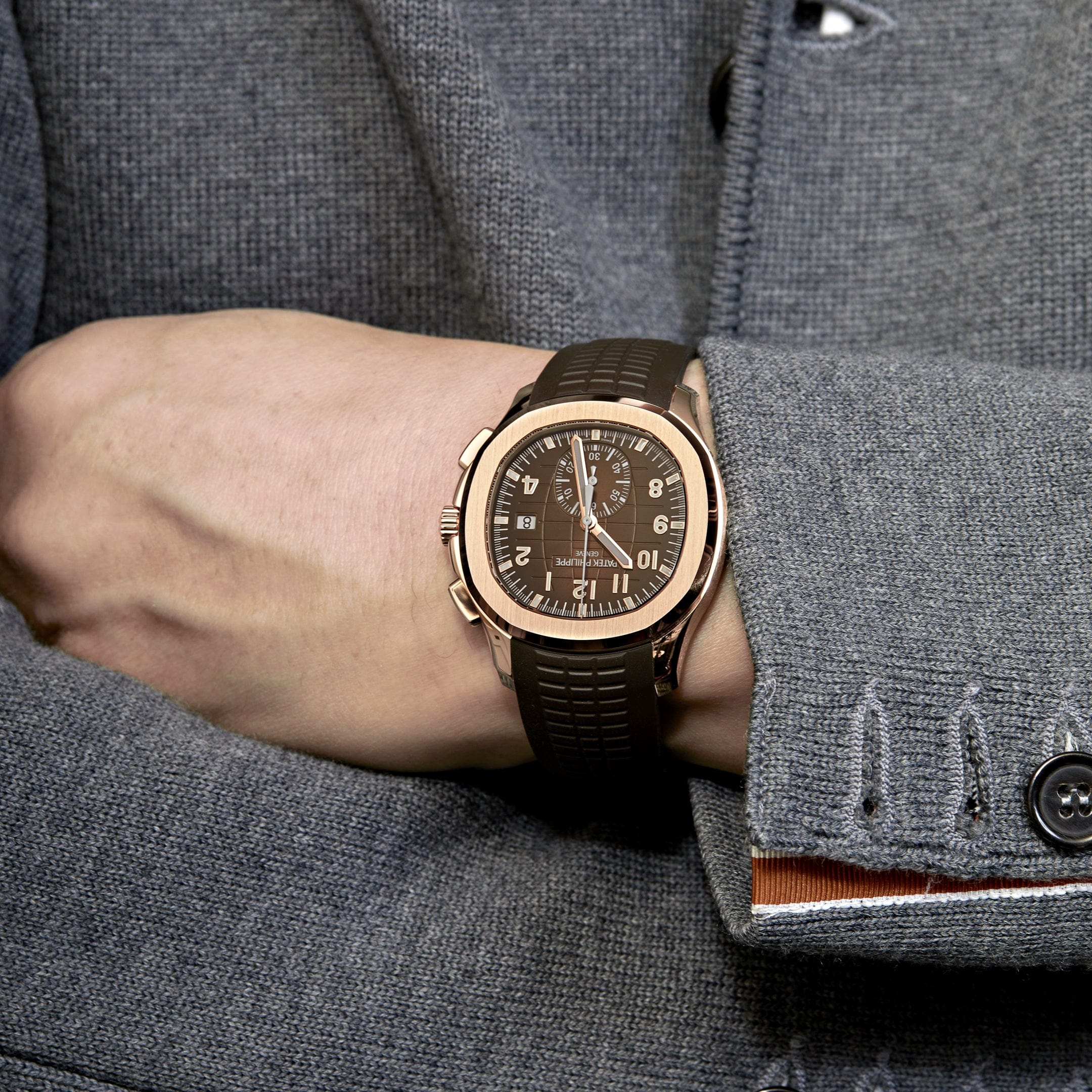 Aquanaut Chronograph Rose Gold Brown Dial 42mm Product Image 10