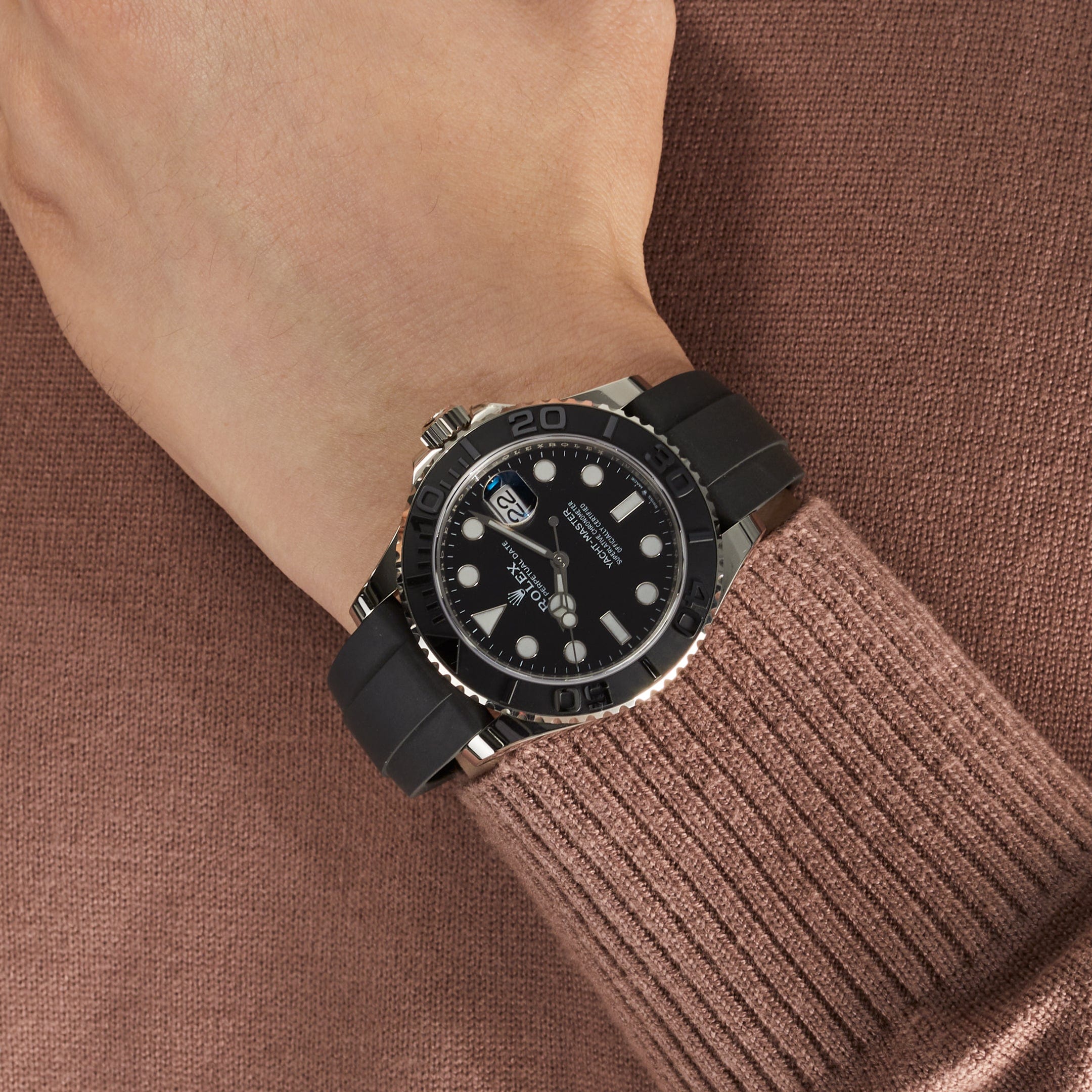 Yacht-Master White Gold Oysterflex Black Dial 42mm Product Image 13
