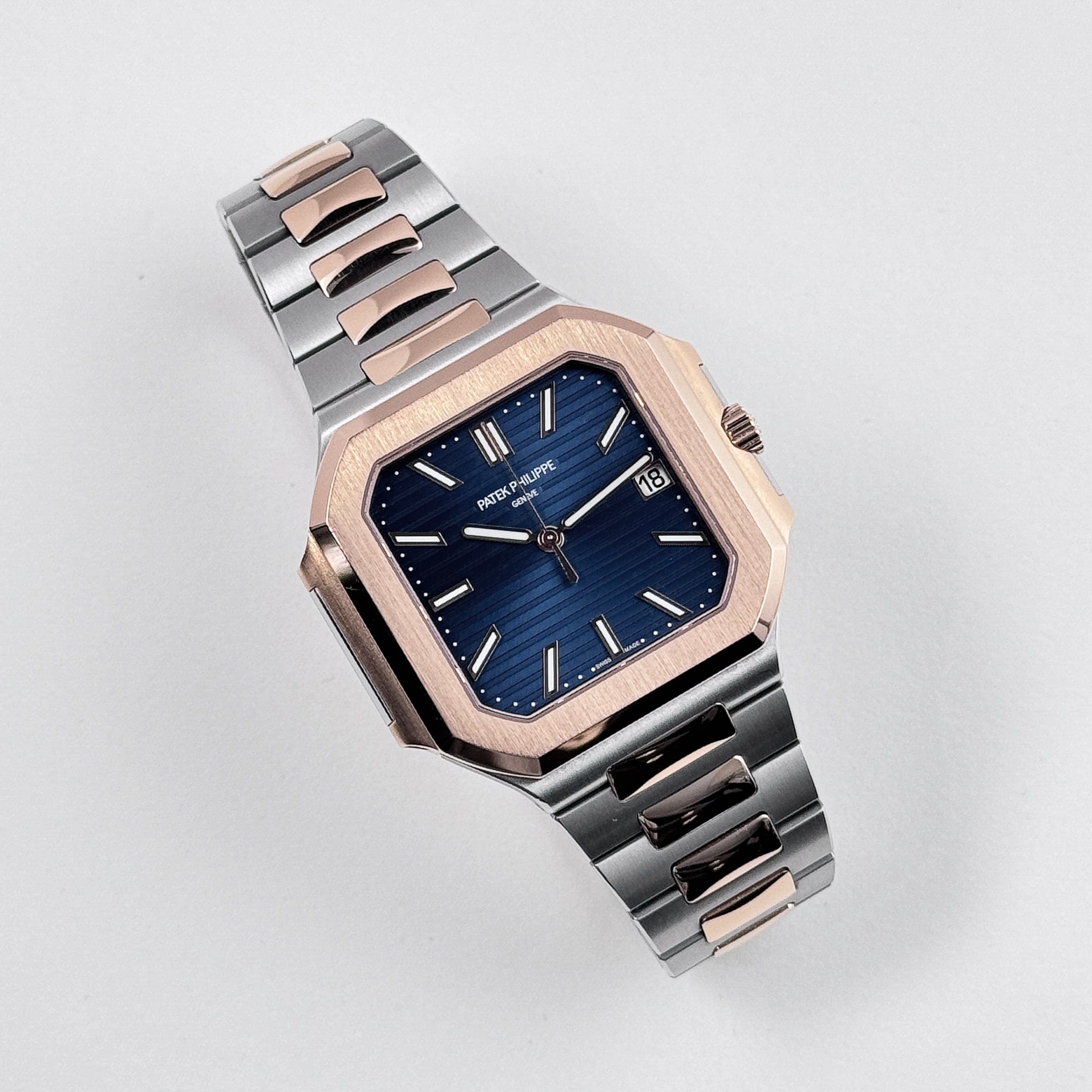 Cubitus Date Rose Gold & Steel Blue Dial 45mm Product Image 1