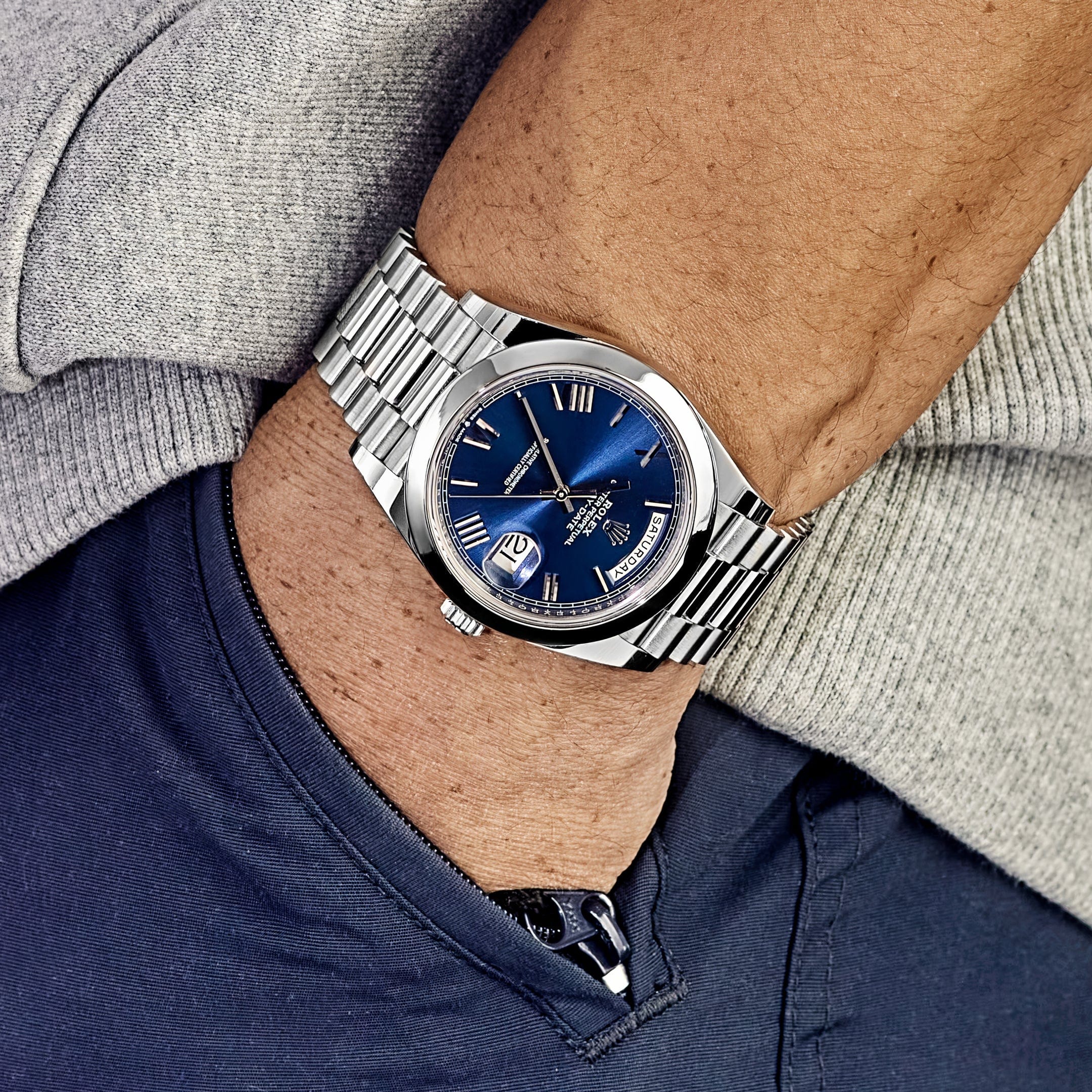 Day-Date 40 Platinum Blue Dial 40mm Product Image 13