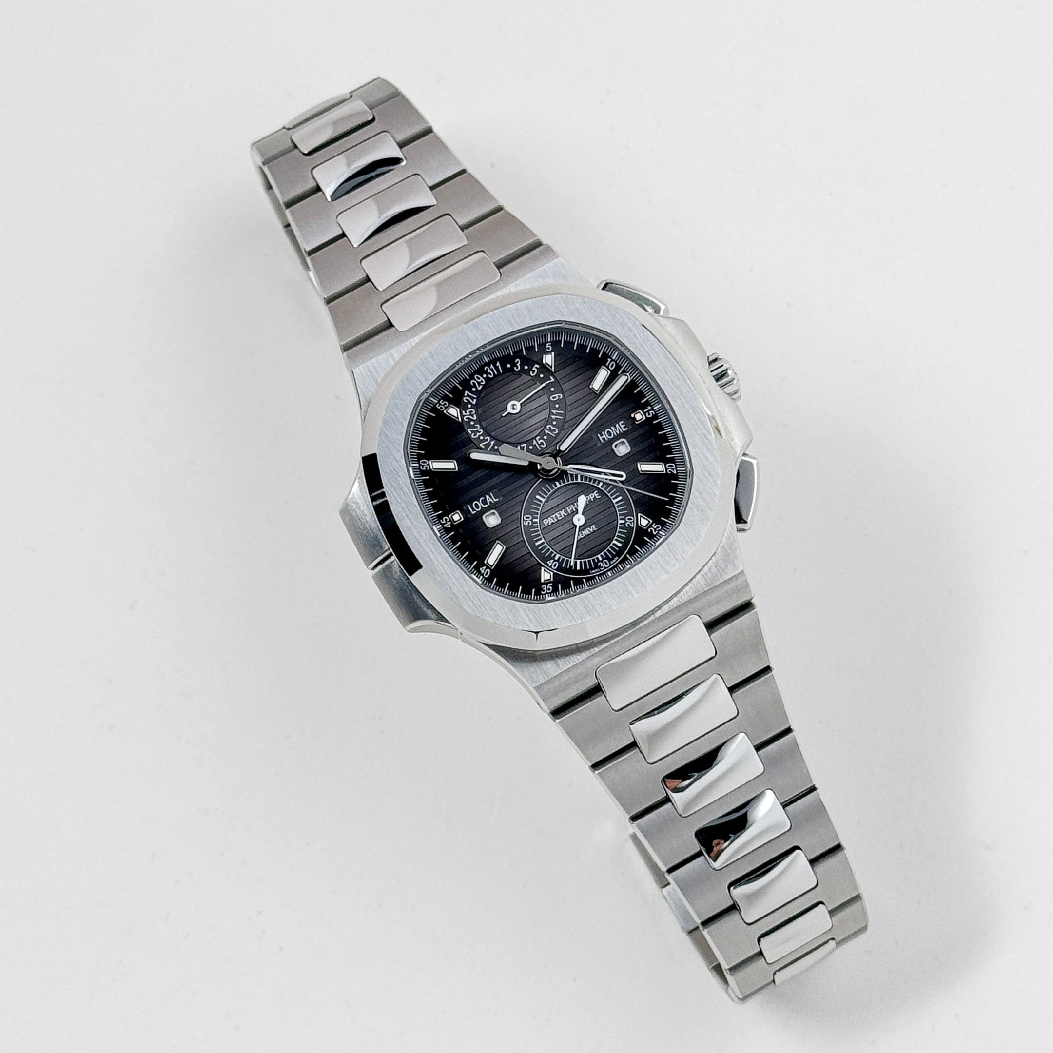 Nautilus Travel Time Steel Black Dial 40mm Product Image 1