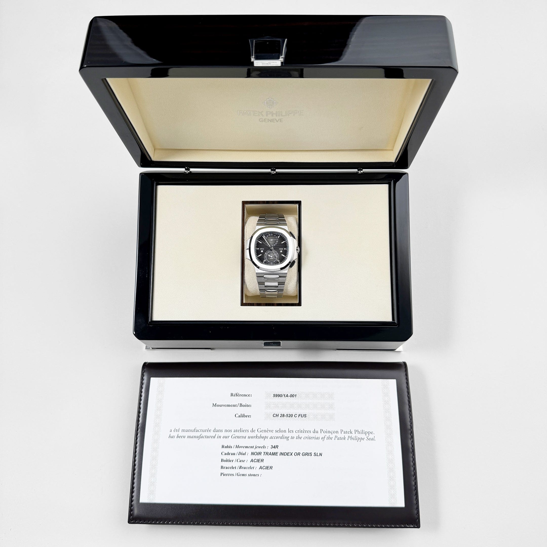 Nautilus Travel Time Steel Black Dial 40mm Product Image 10