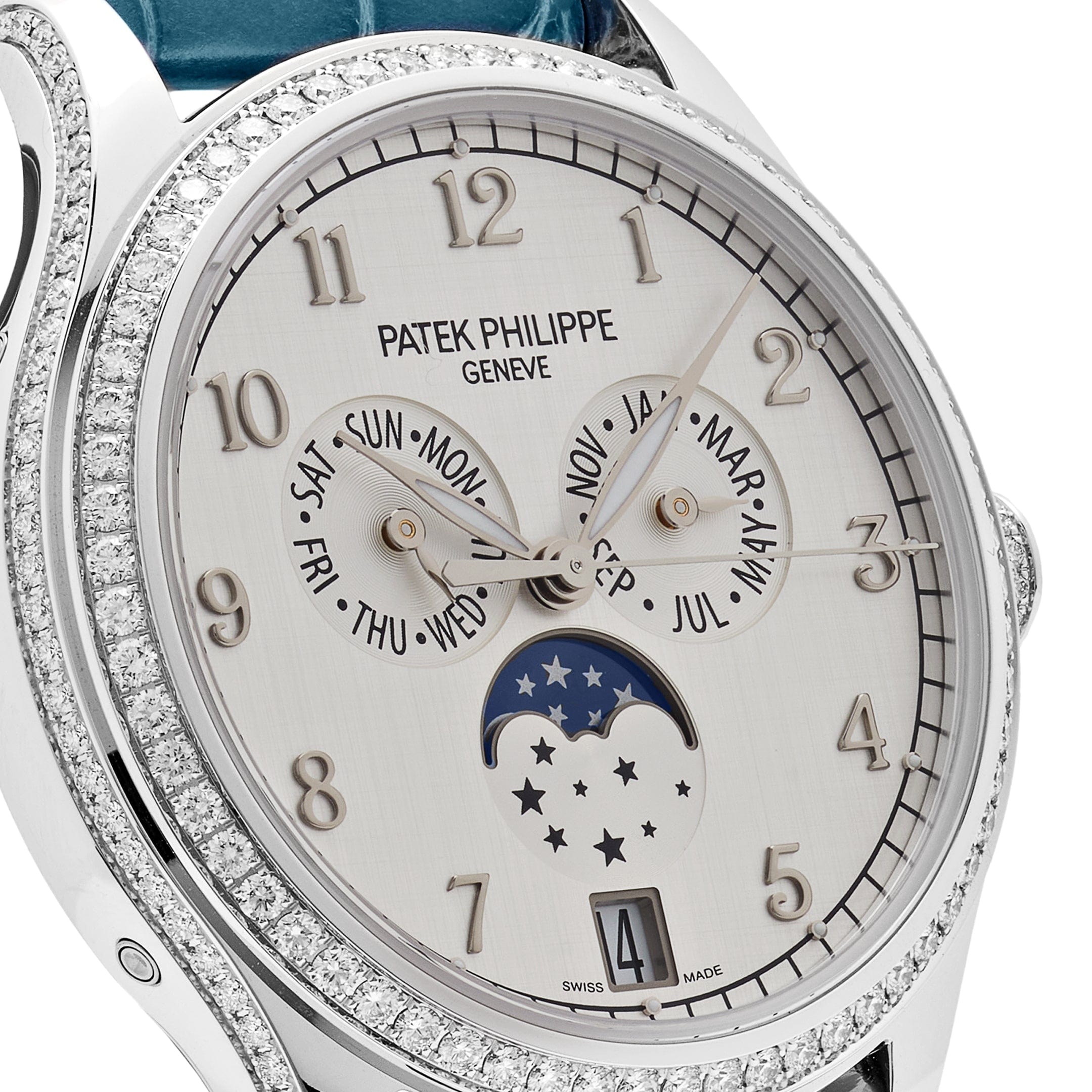 Annual Calendar White Gold Diamond Silver Dial 38mm Product Image 3