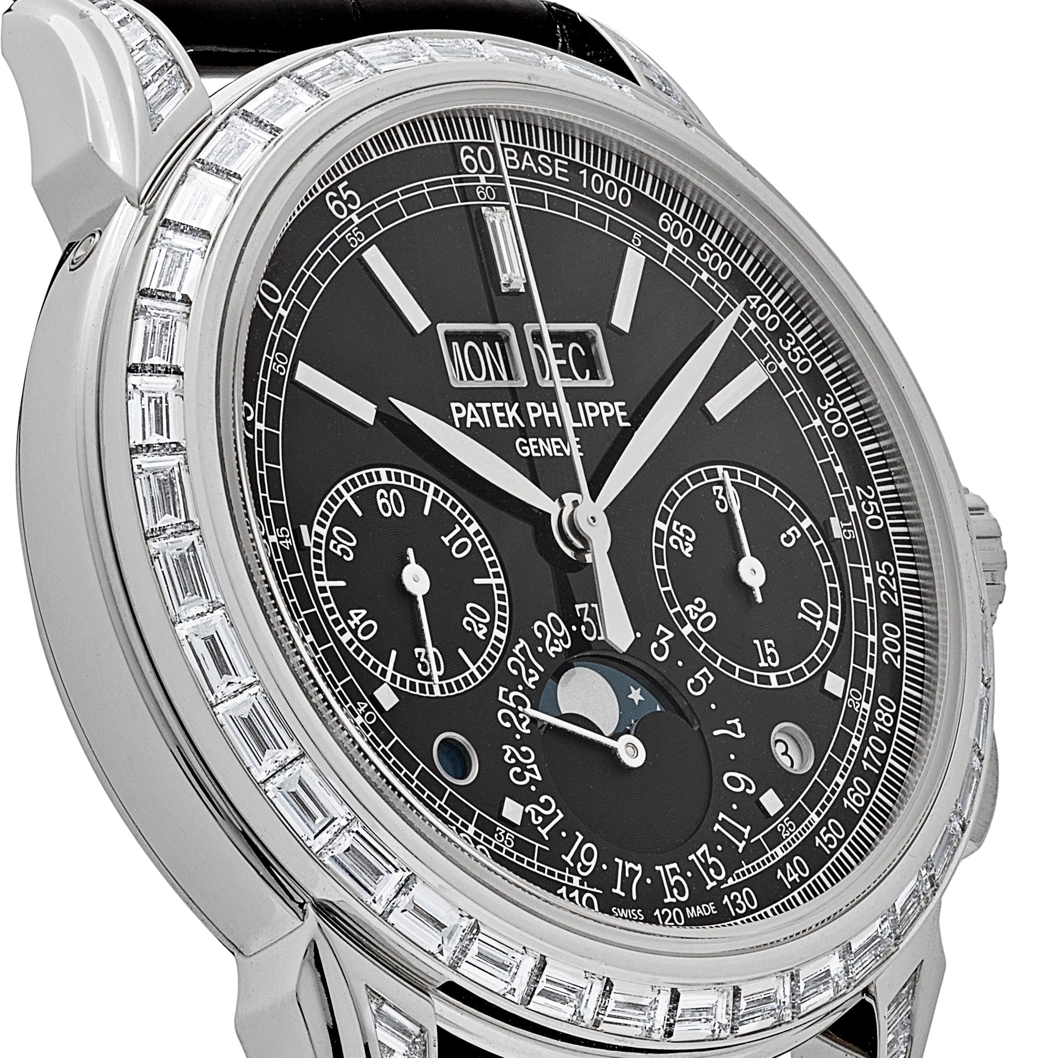 Perpetual Calendar Chronograph Platinum Diamond Black Dial 41mm Product Image 3