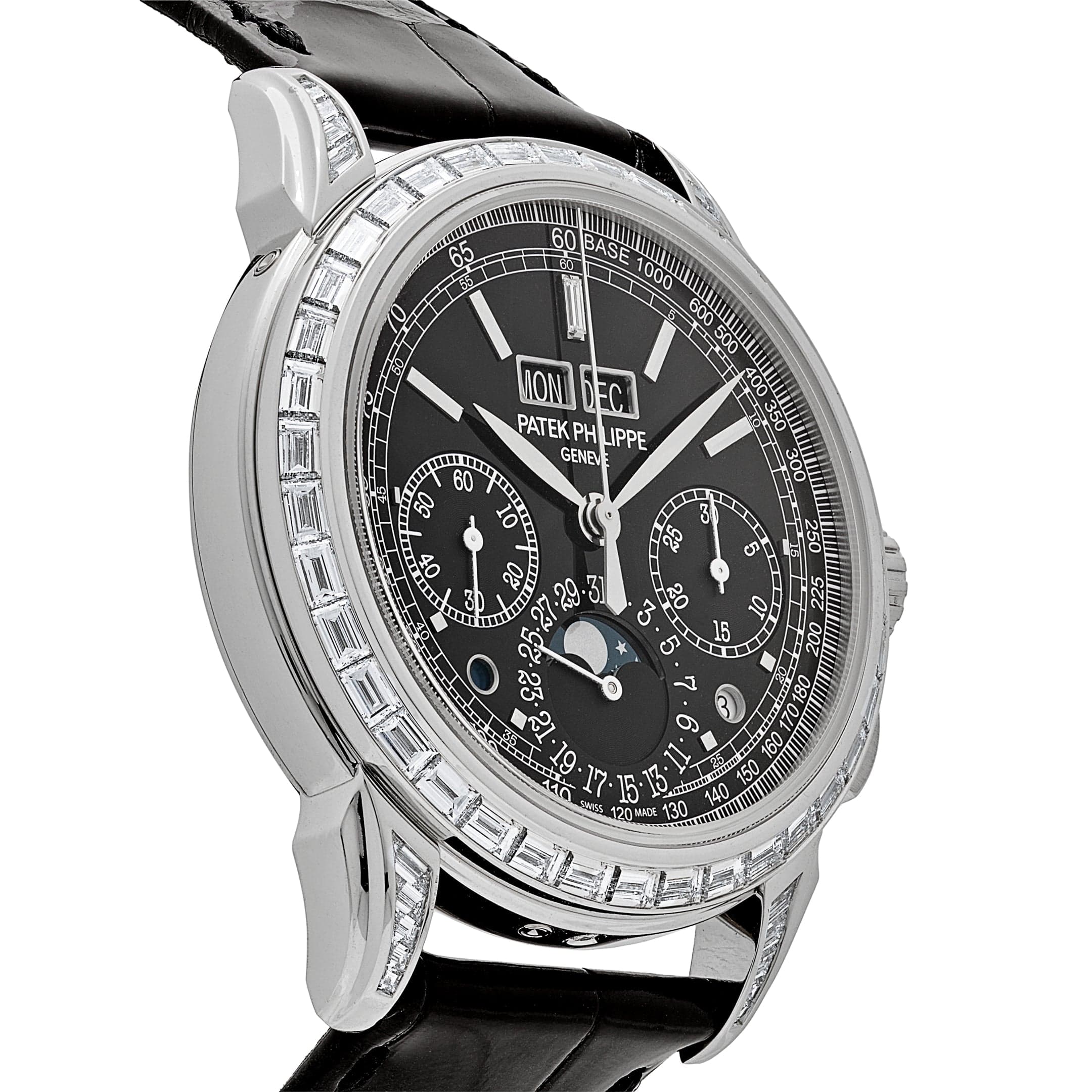 Perpetual Calendar Chronograph Platinum Diamond Black Dial 41mm Product Image 2